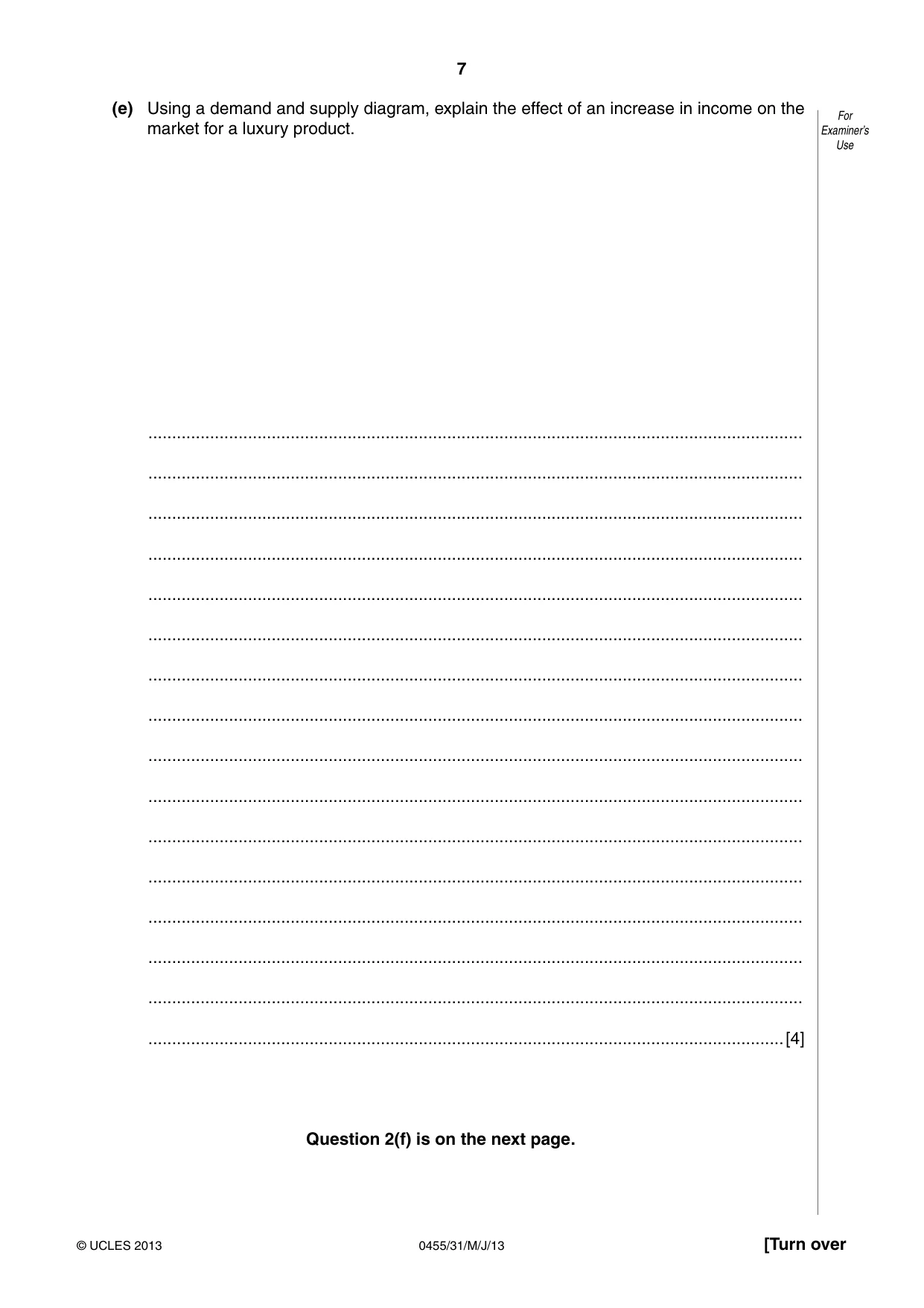 Cambridge IGCSE Economics 0455 2013 May/June Paper 3 · Variant 1 question paper, page 7 of 8