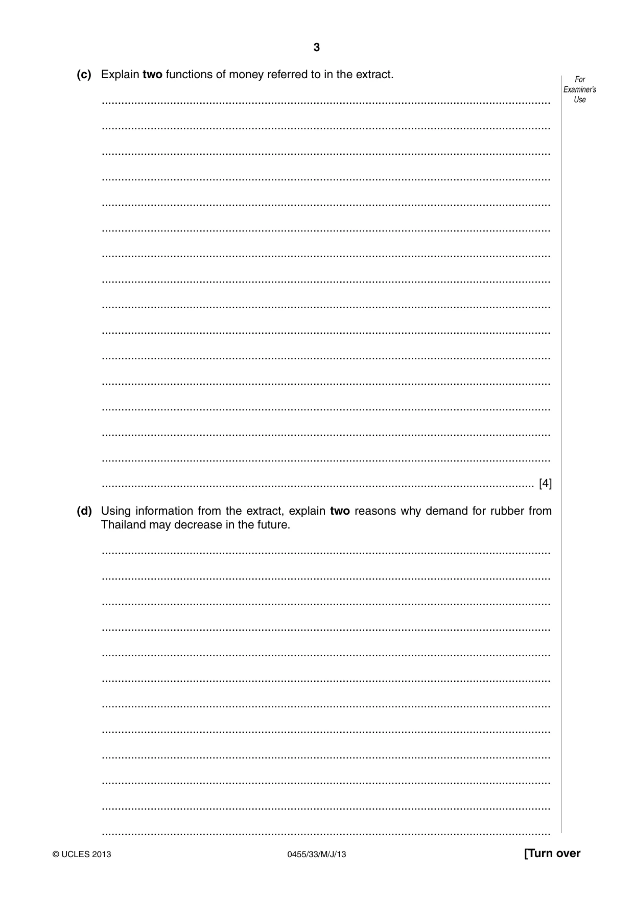 Cambridge IGCSE Economics 0455 2013 May/June Paper 3 · Variant 3 question paper, page 3 of 8