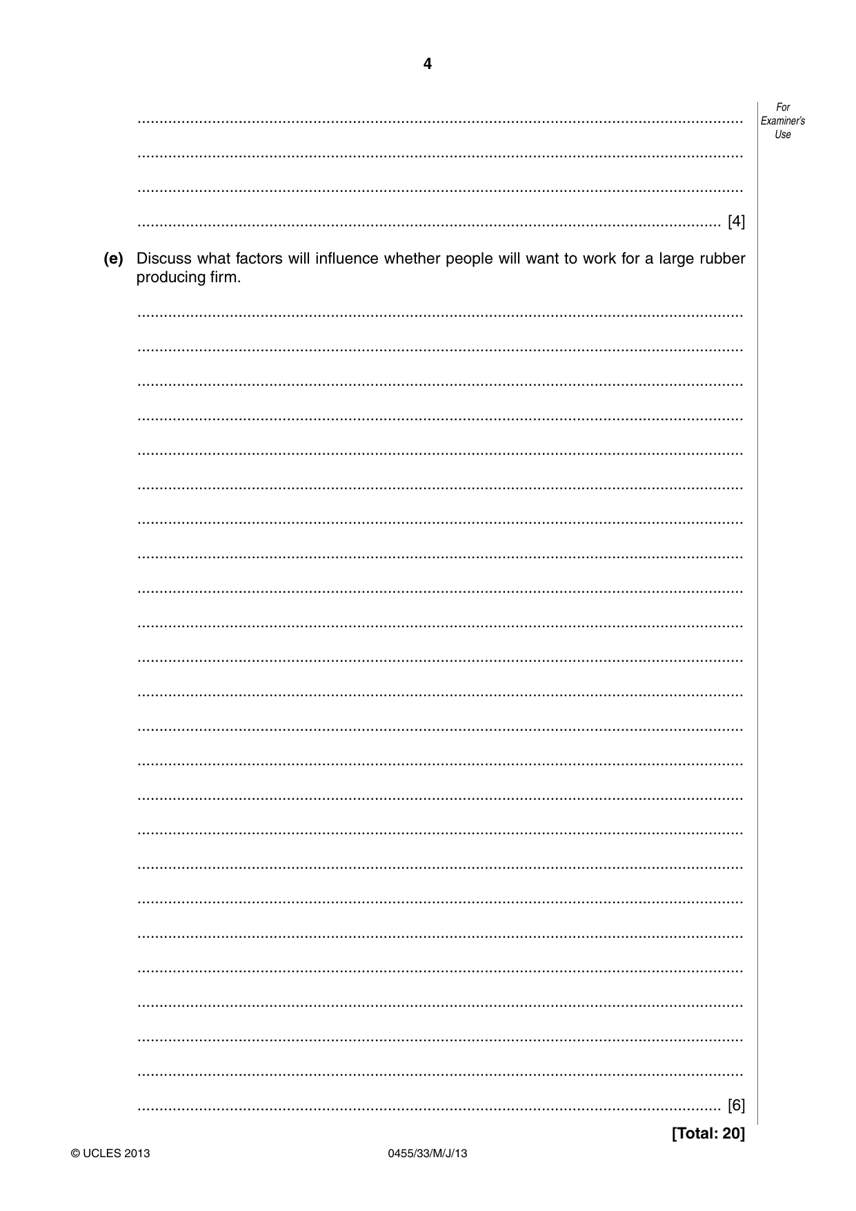 Cambridge IGCSE Economics 0455 2013 May/June Paper 3 · Variant 3 question paper, page 4 of 8