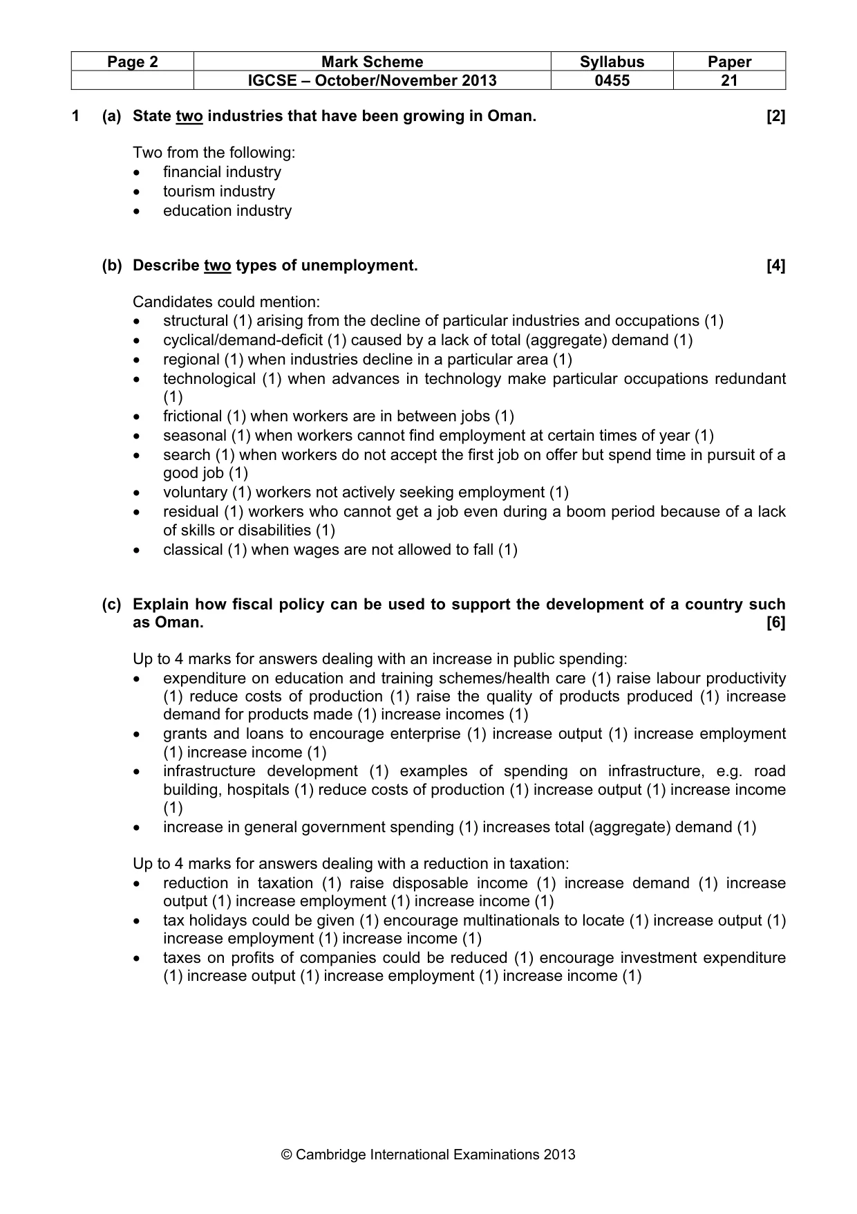 Mark scheme, page 2 of 13
