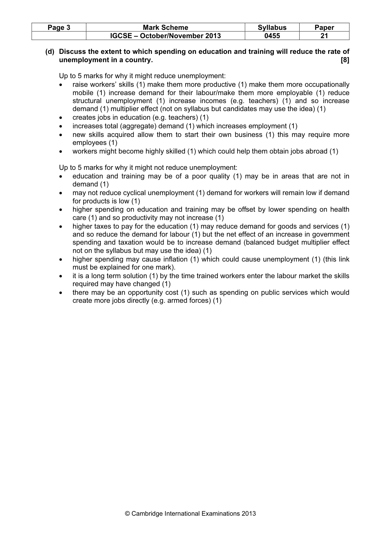 Mark scheme, page 3 of 13