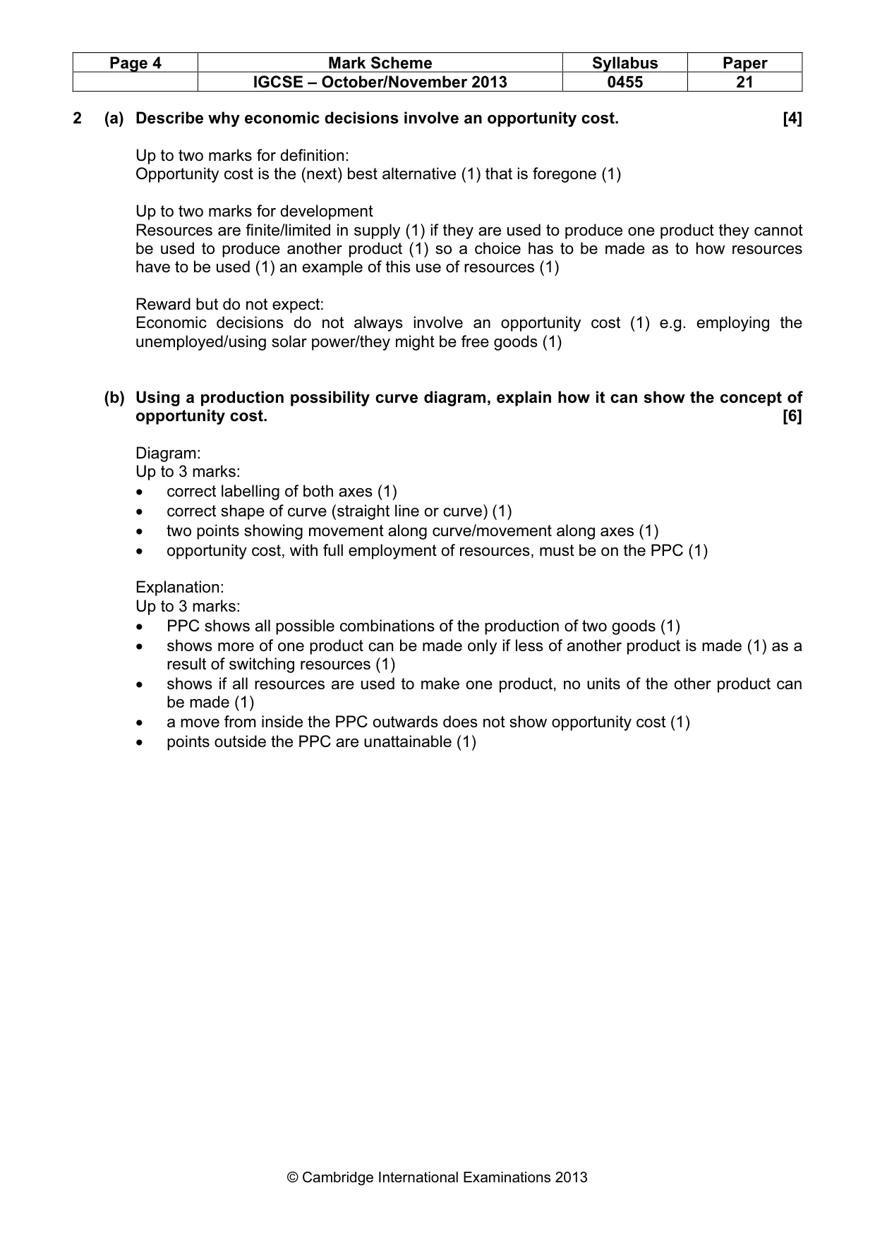 Mark scheme, page 4 of 13