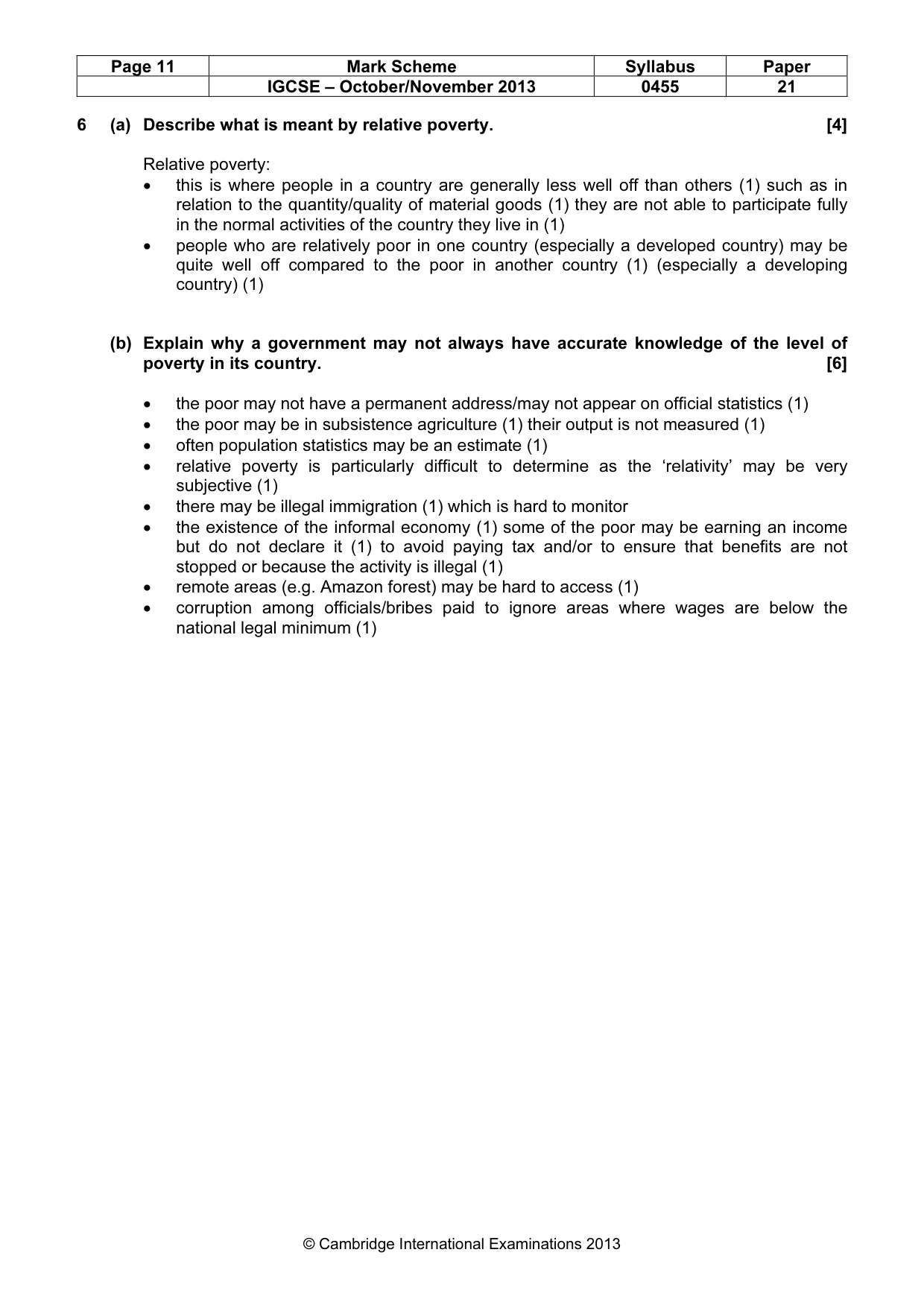Mark scheme, page 11 of 13