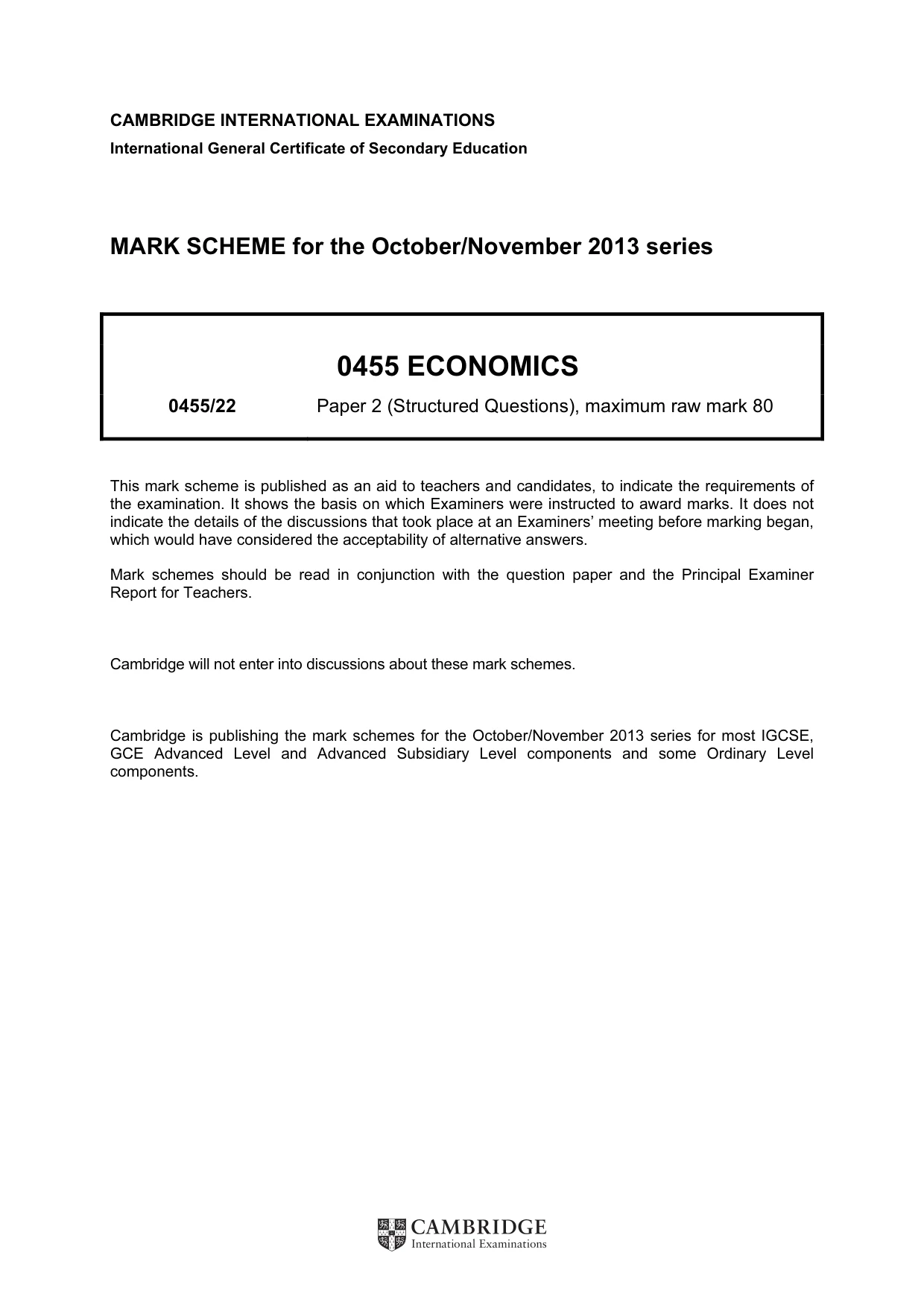 Mark scheme, page 1 of 9