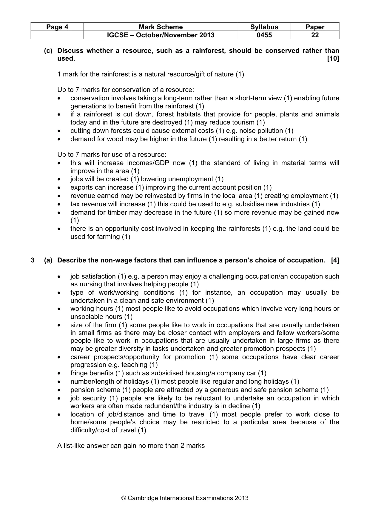 Mark scheme, page 4 of 9