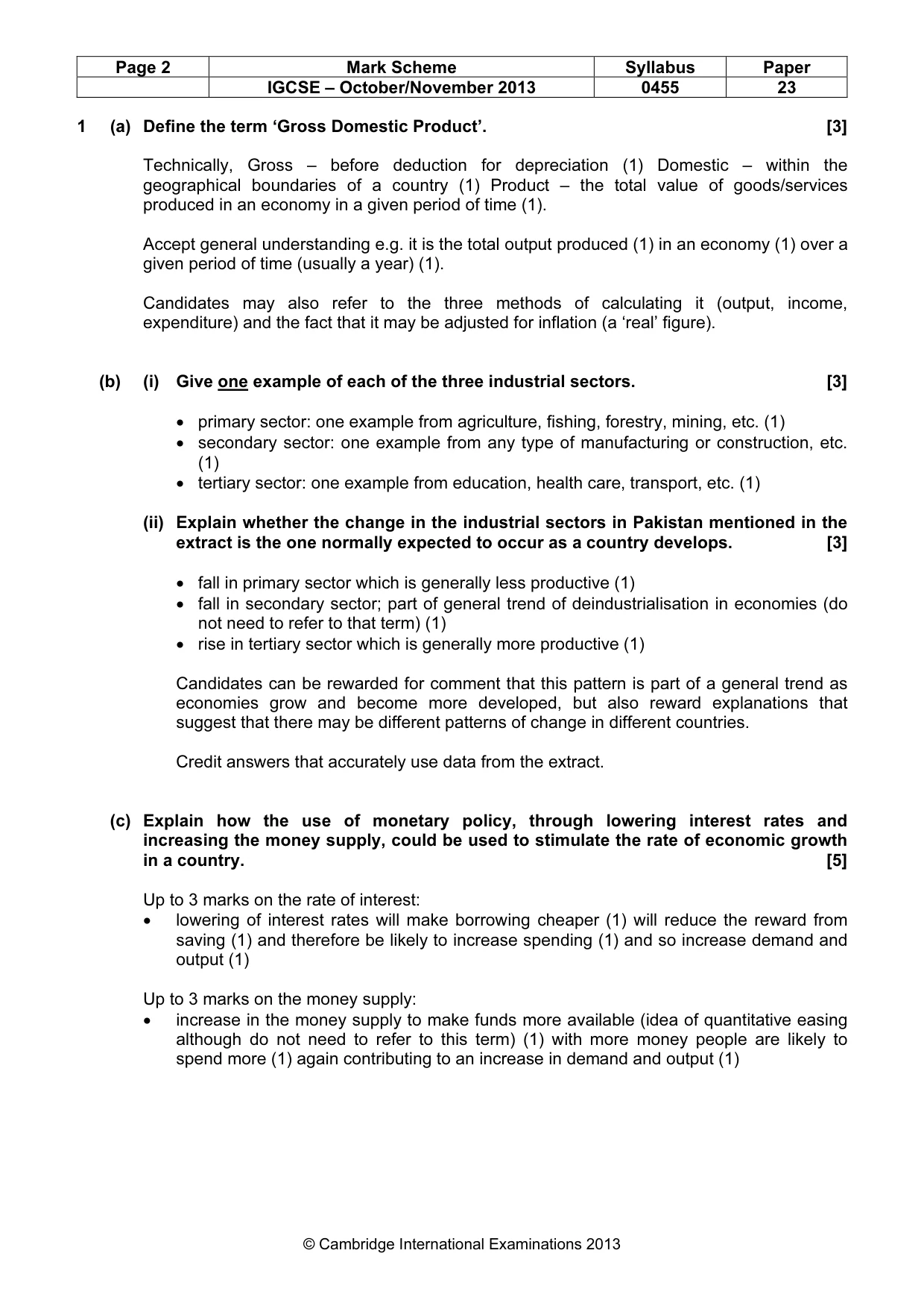 Mark scheme, page 2 of 11