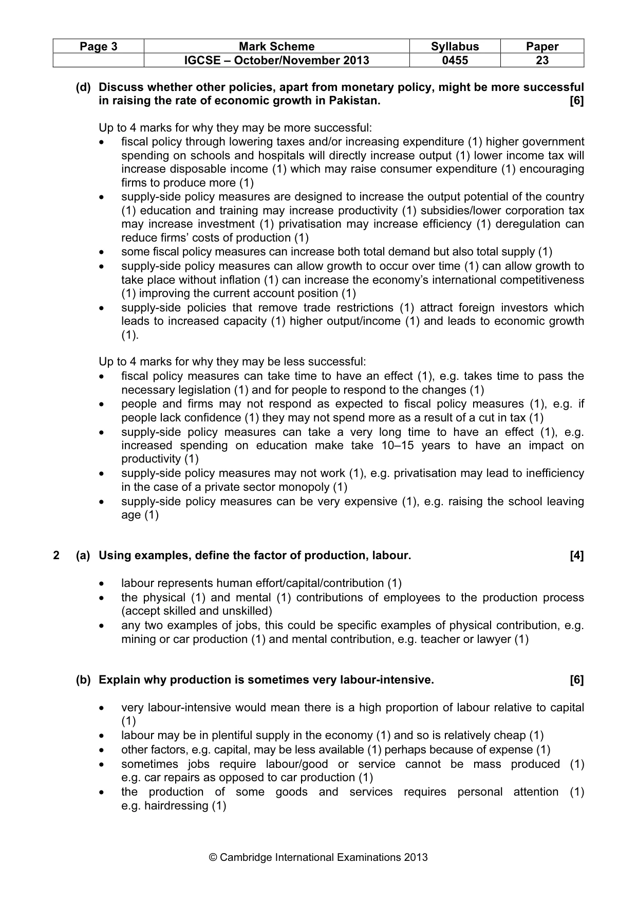 Mark scheme, page 3 of 11