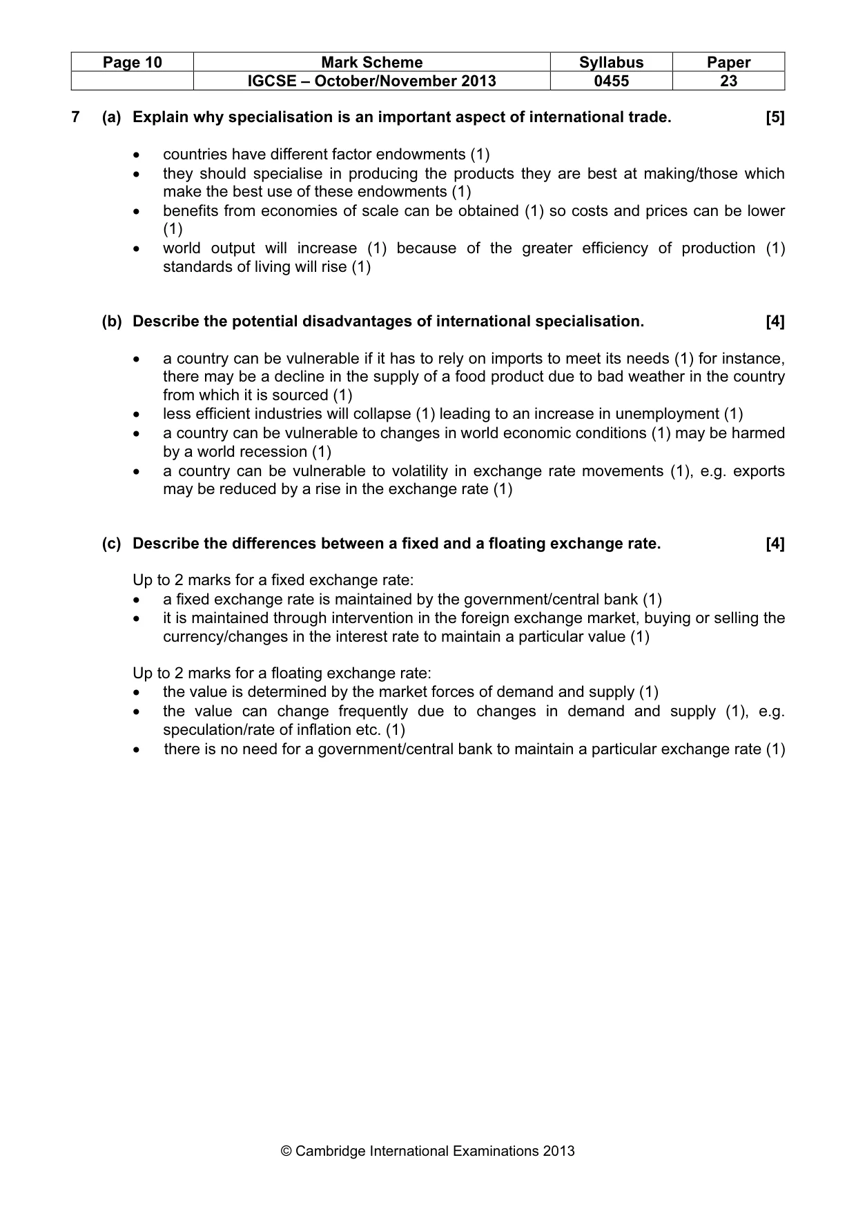 Mark scheme, page 10 of 11