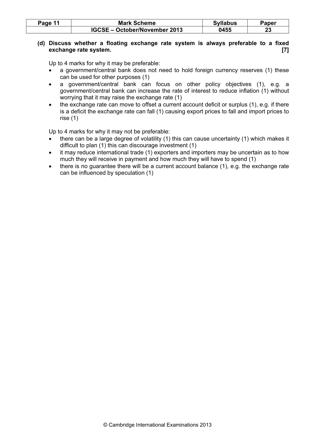Mark scheme, page 11 of 11