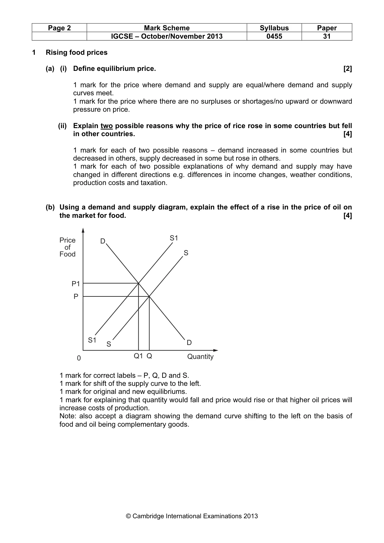 Mark scheme, page 2 of 5