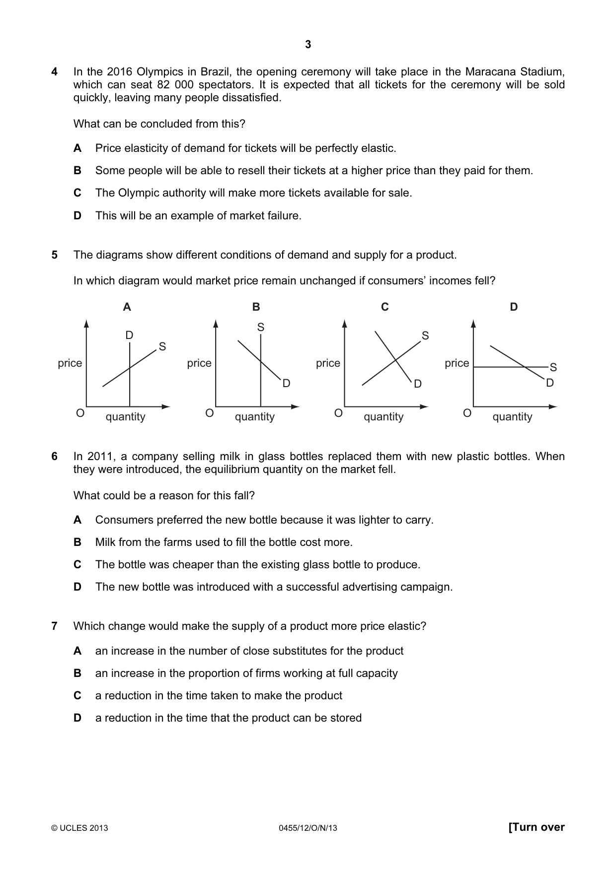 Cambridge IGCSE Economics 0455 2013 Oct/Nov Paper 1 · Variant 2 question paper, page 3 of 12