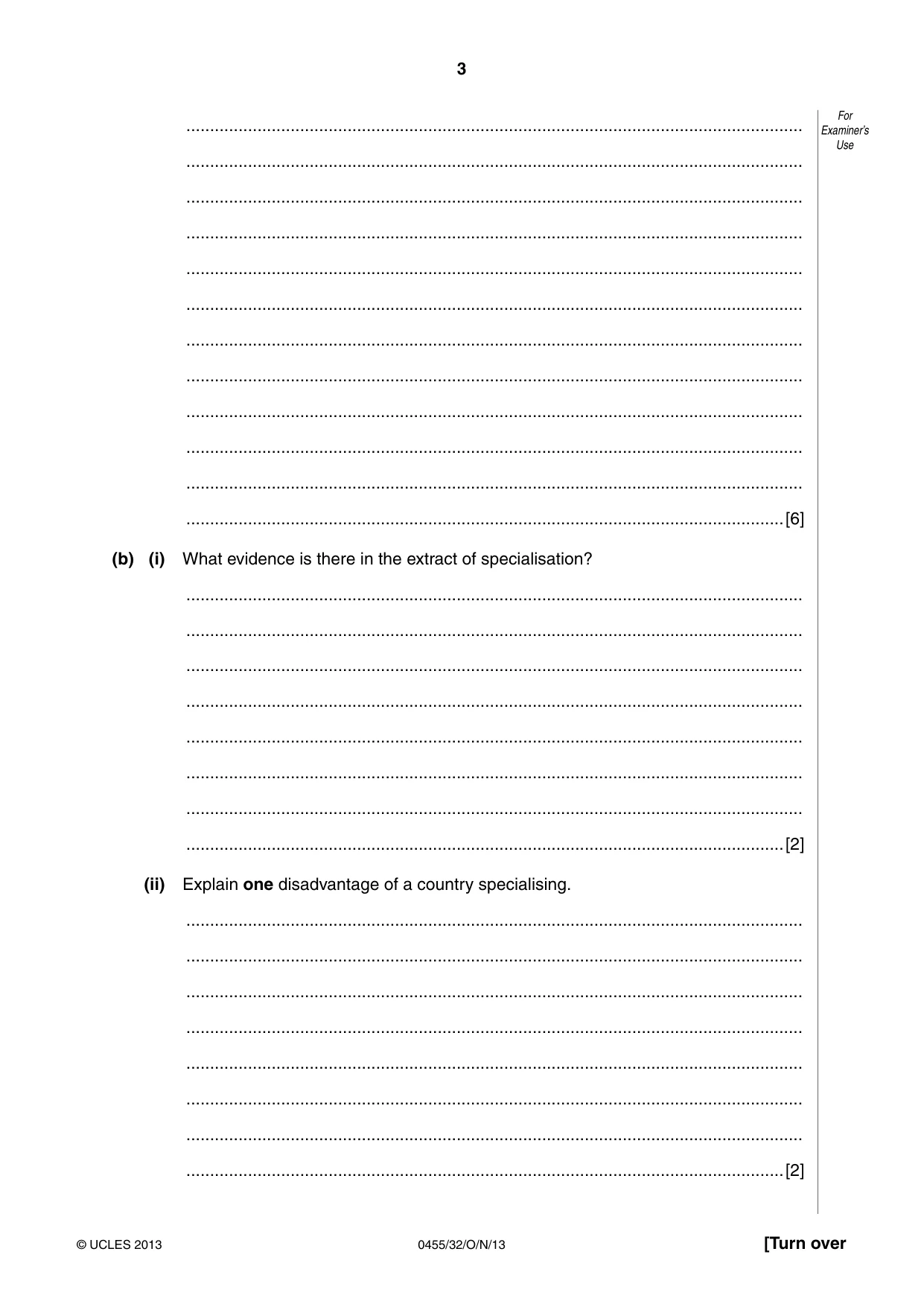 Cambridge IGCSE Economics 0455 2013 Oct/Nov Paper 3 · Variant 2 question paper, page 3 of 8