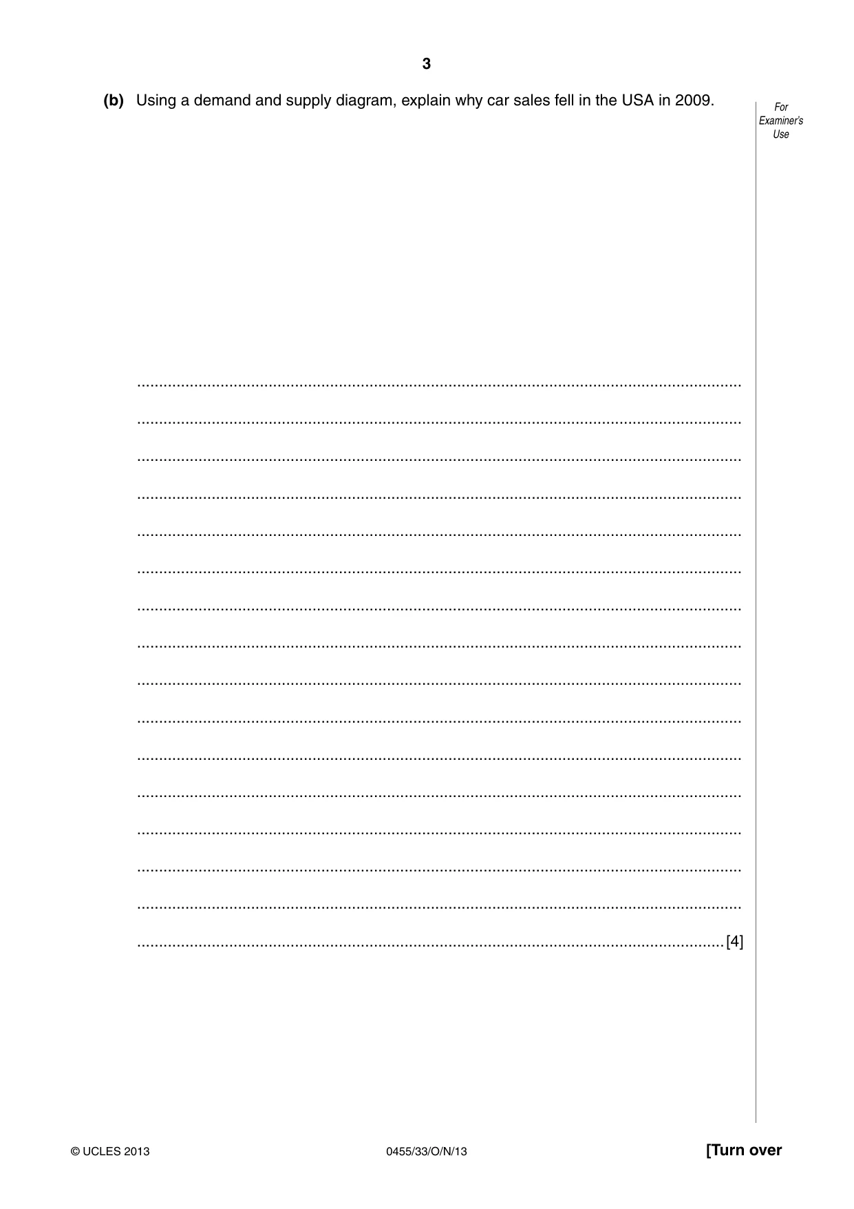 Cambridge IGCSE Economics 0455 2013 Oct/Nov Paper 3 · Variant 3 question paper, page 3 of 8
