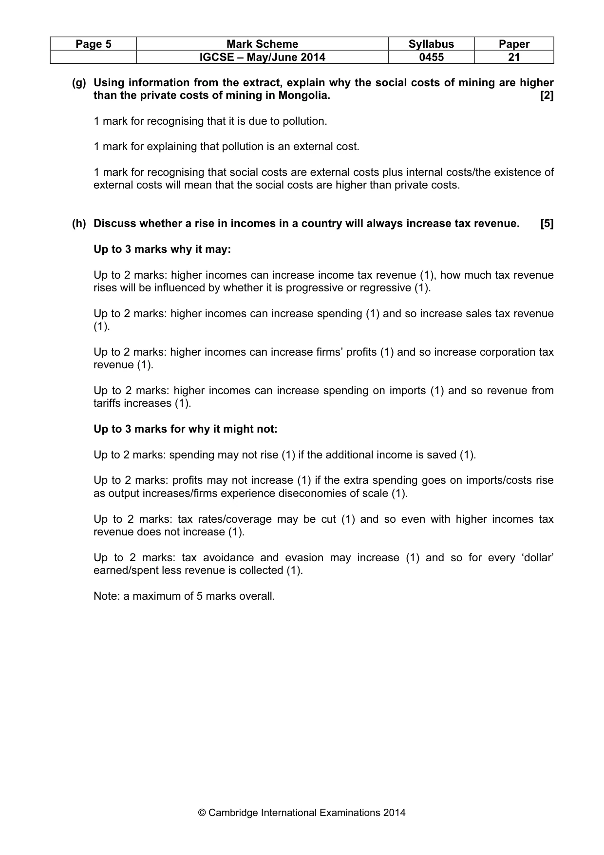 Mark scheme, page 5 of 19