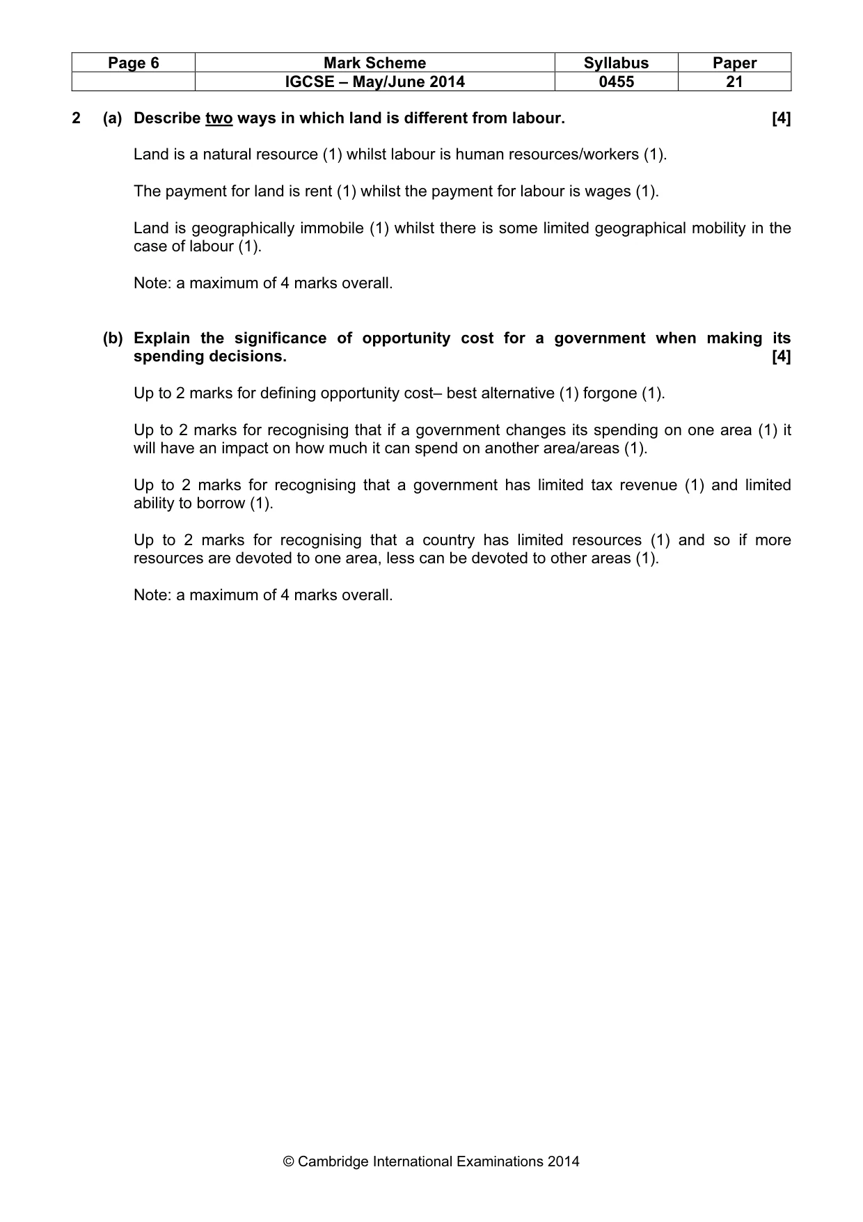 Mark scheme, page 6 of 19
