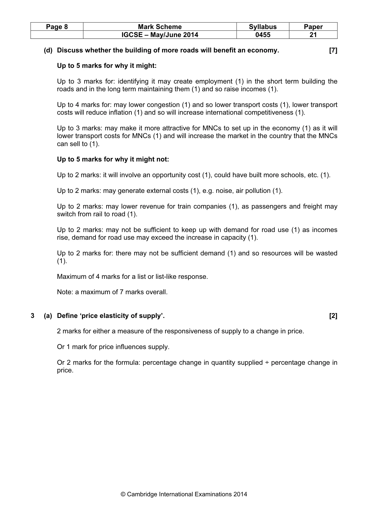 Mark scheme, page 8 of 19