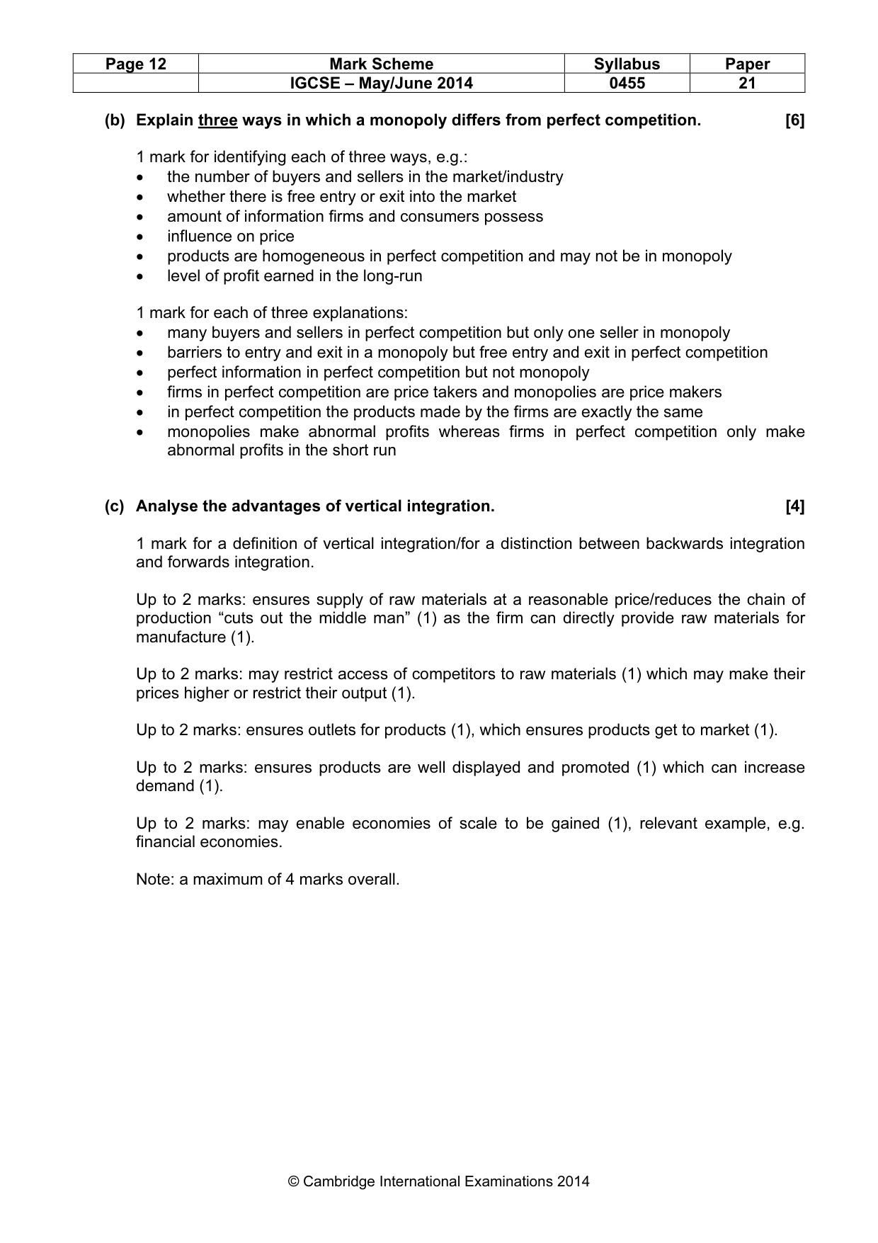 Mark scheme, page 12 of 19