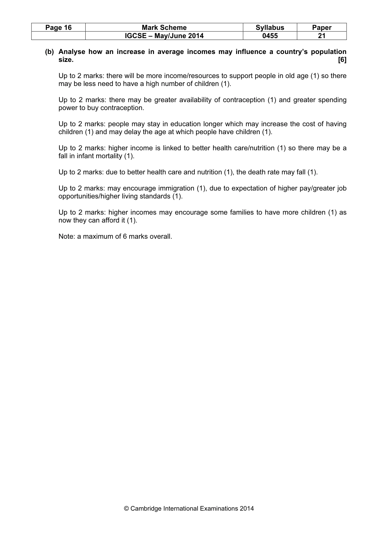 Mark scheme, page 16 of 19
