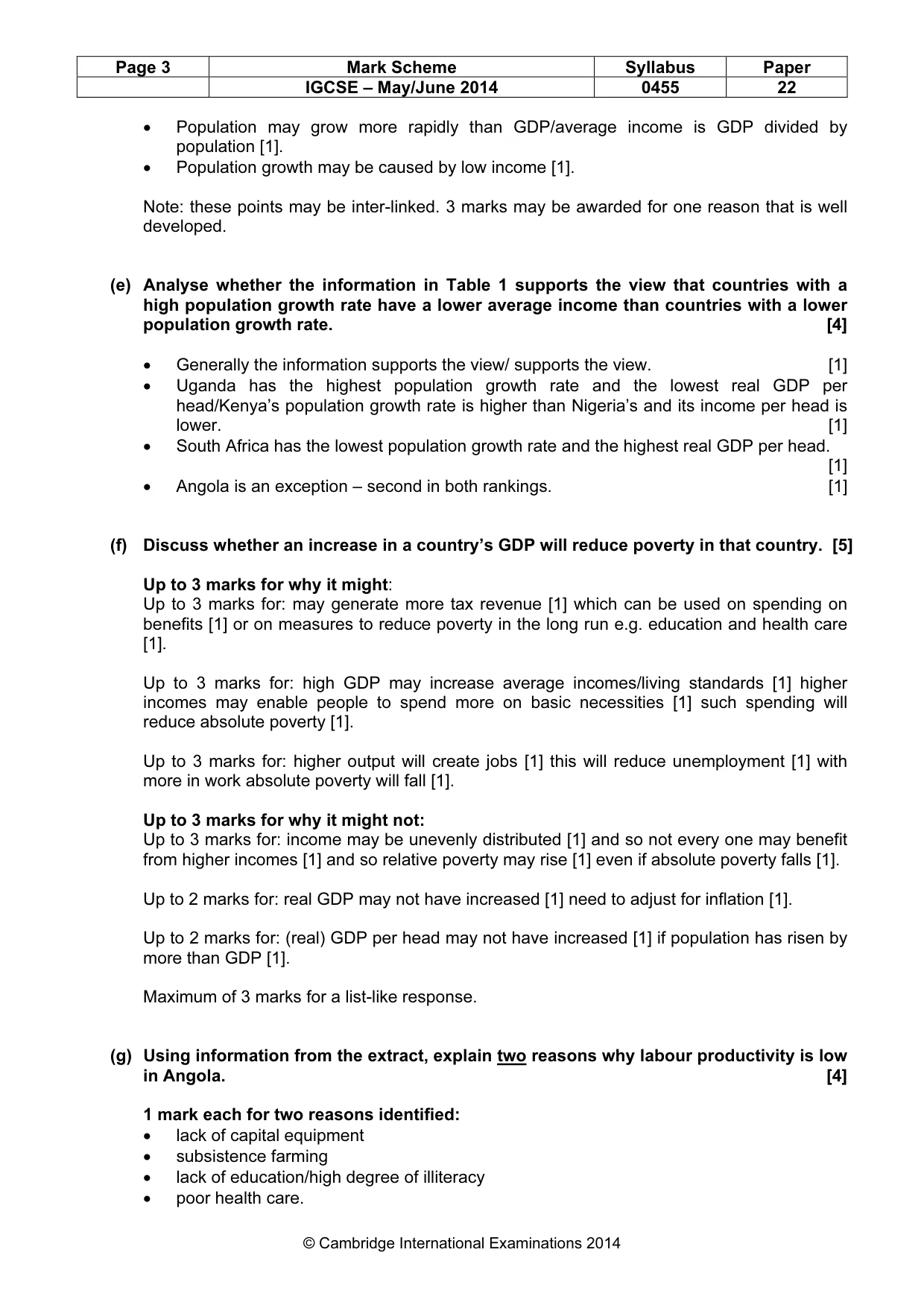 Mark scheme, page 3 of 14