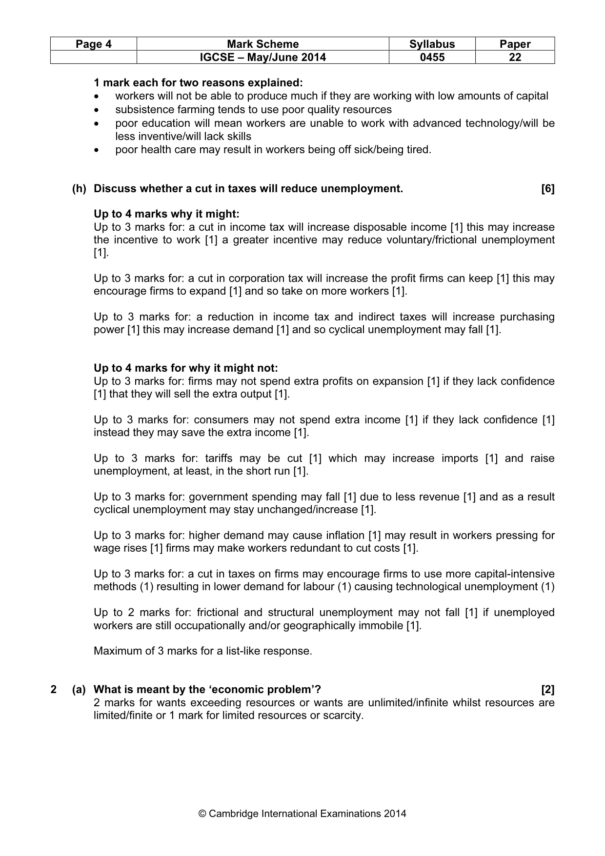 Mark scheme, page 4 of 14