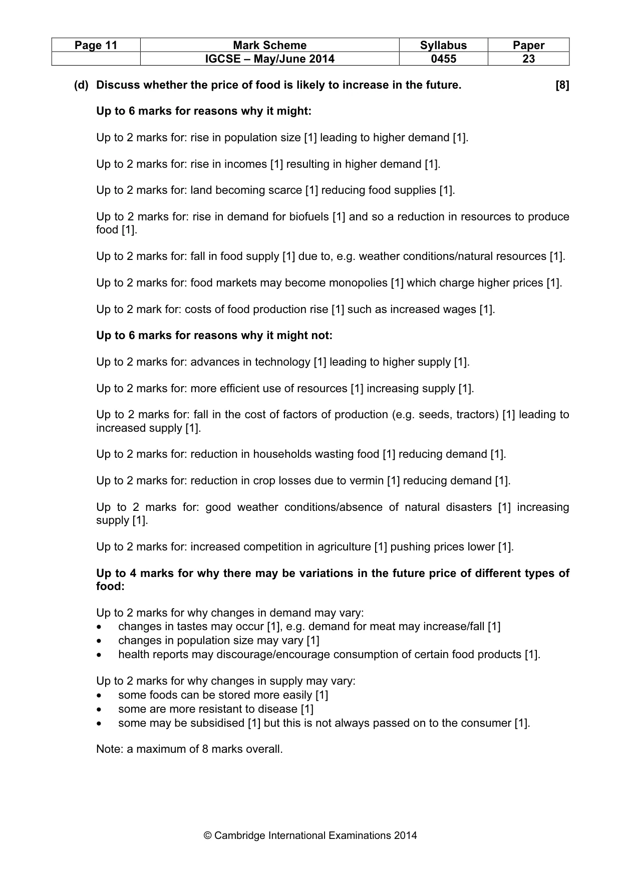 Mark scheme, page 11 of 19