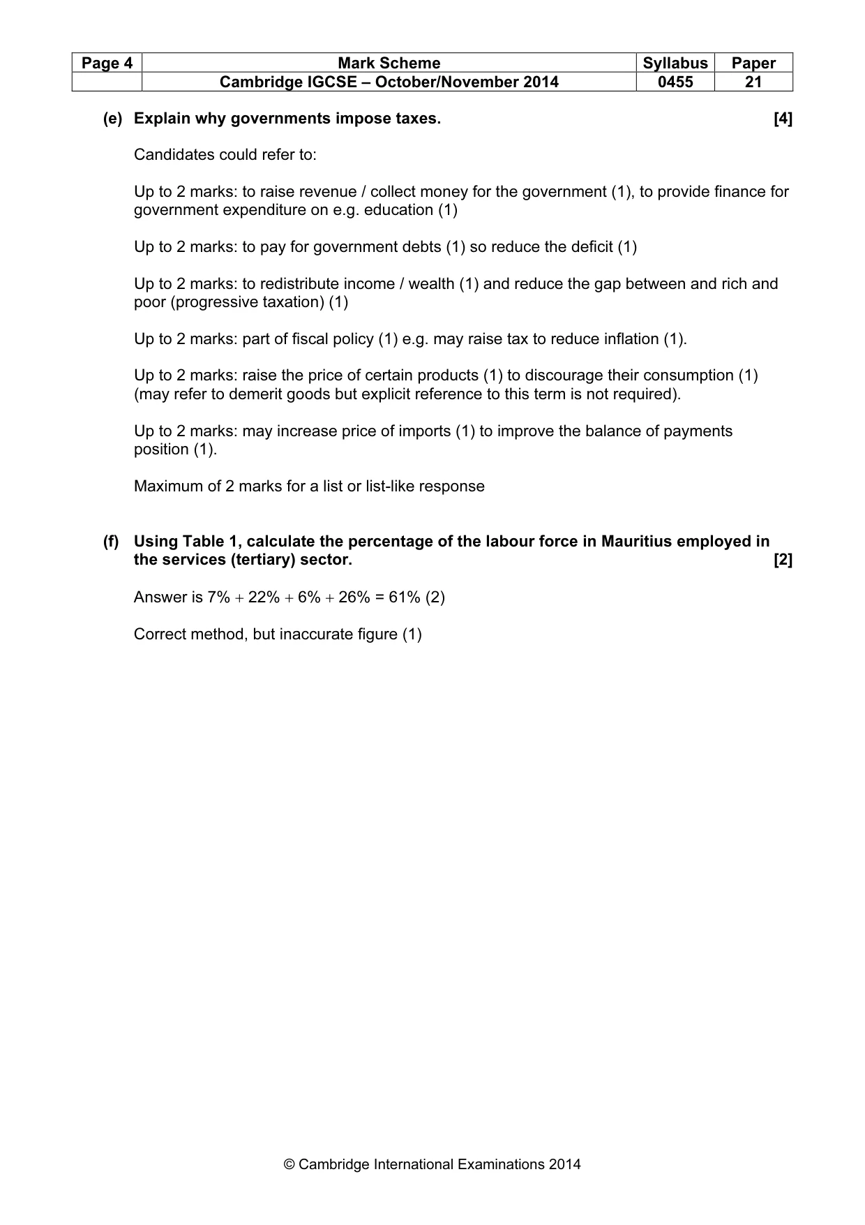 Mark scheme, page 4 of 19