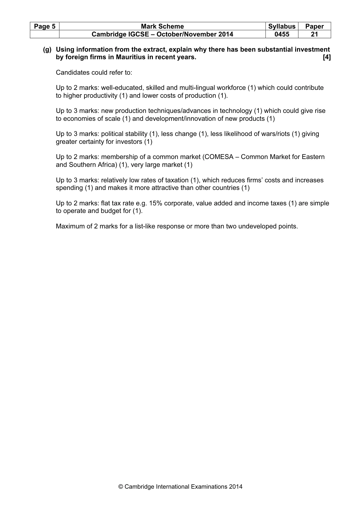 Mark scheme, page 5 of 19