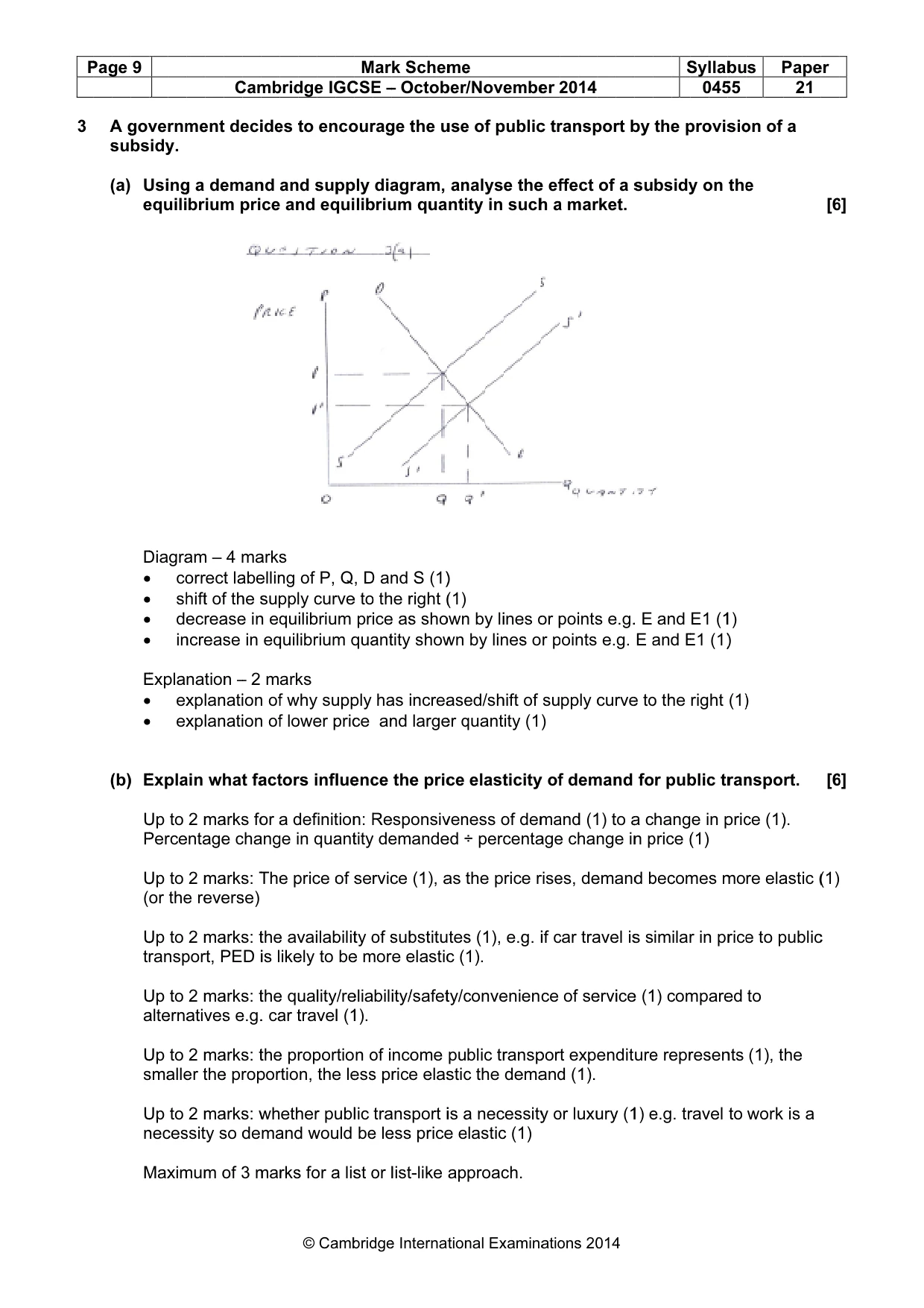 Mark scheme, page 9 of 19