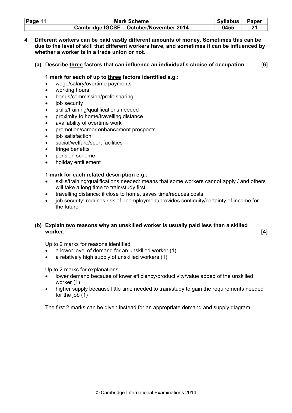 Mark scheme, page 11 of 19