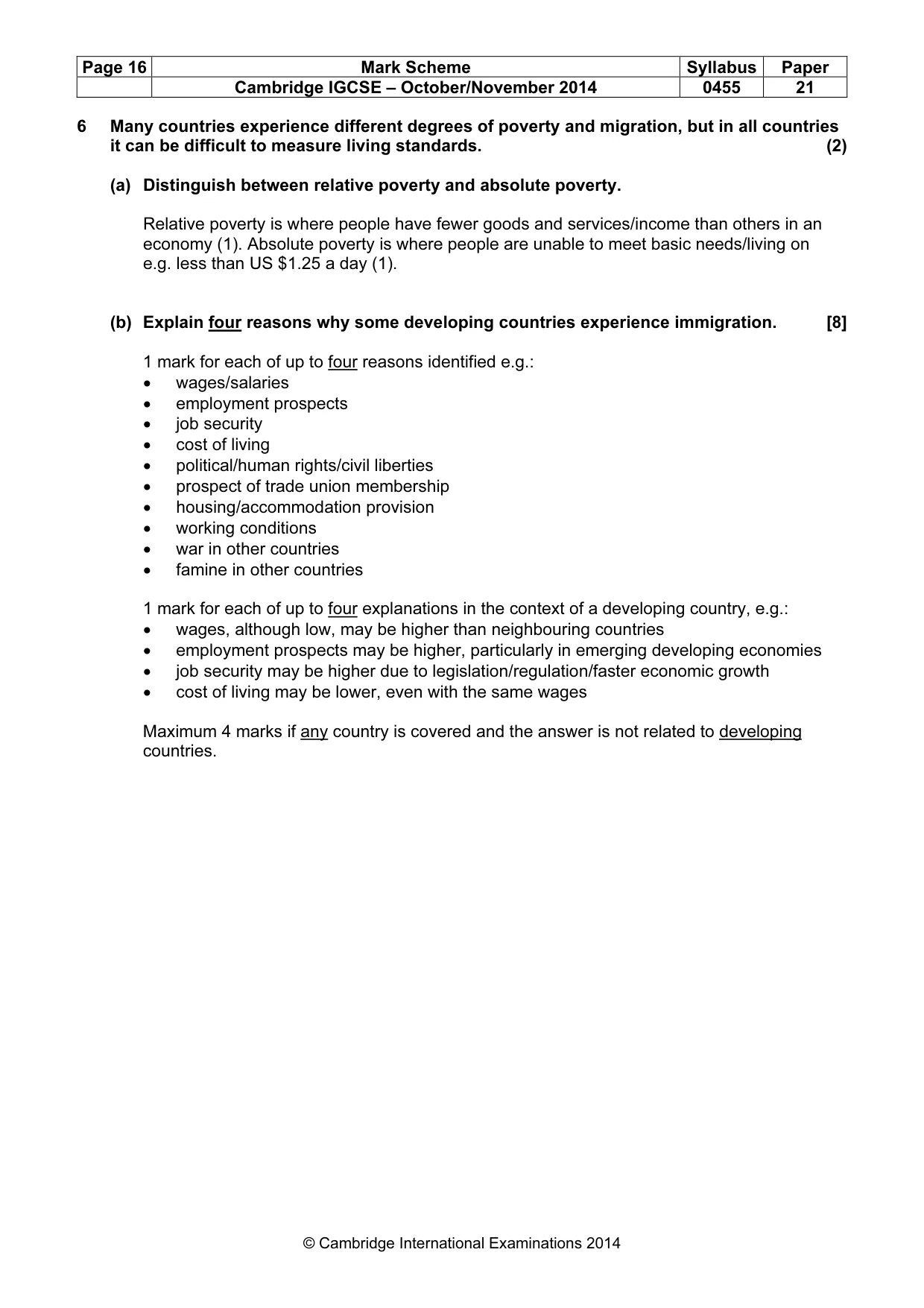 Mark scheme, page 16 of 19