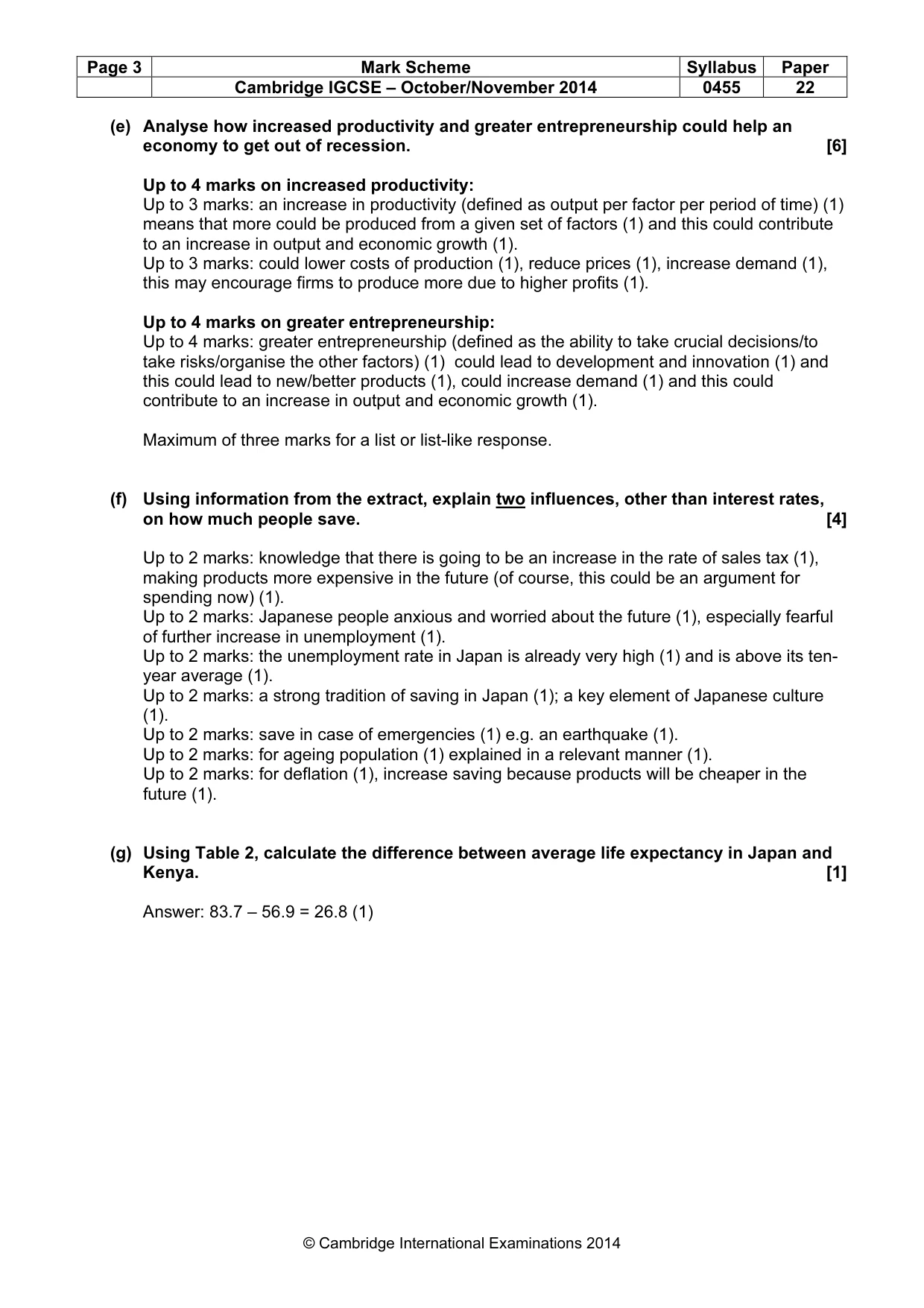 Mark scheme, page 3 of 13