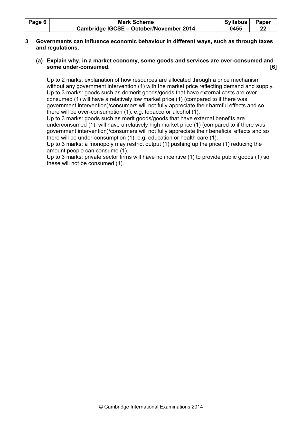 Mark scheme, page 6 of 13