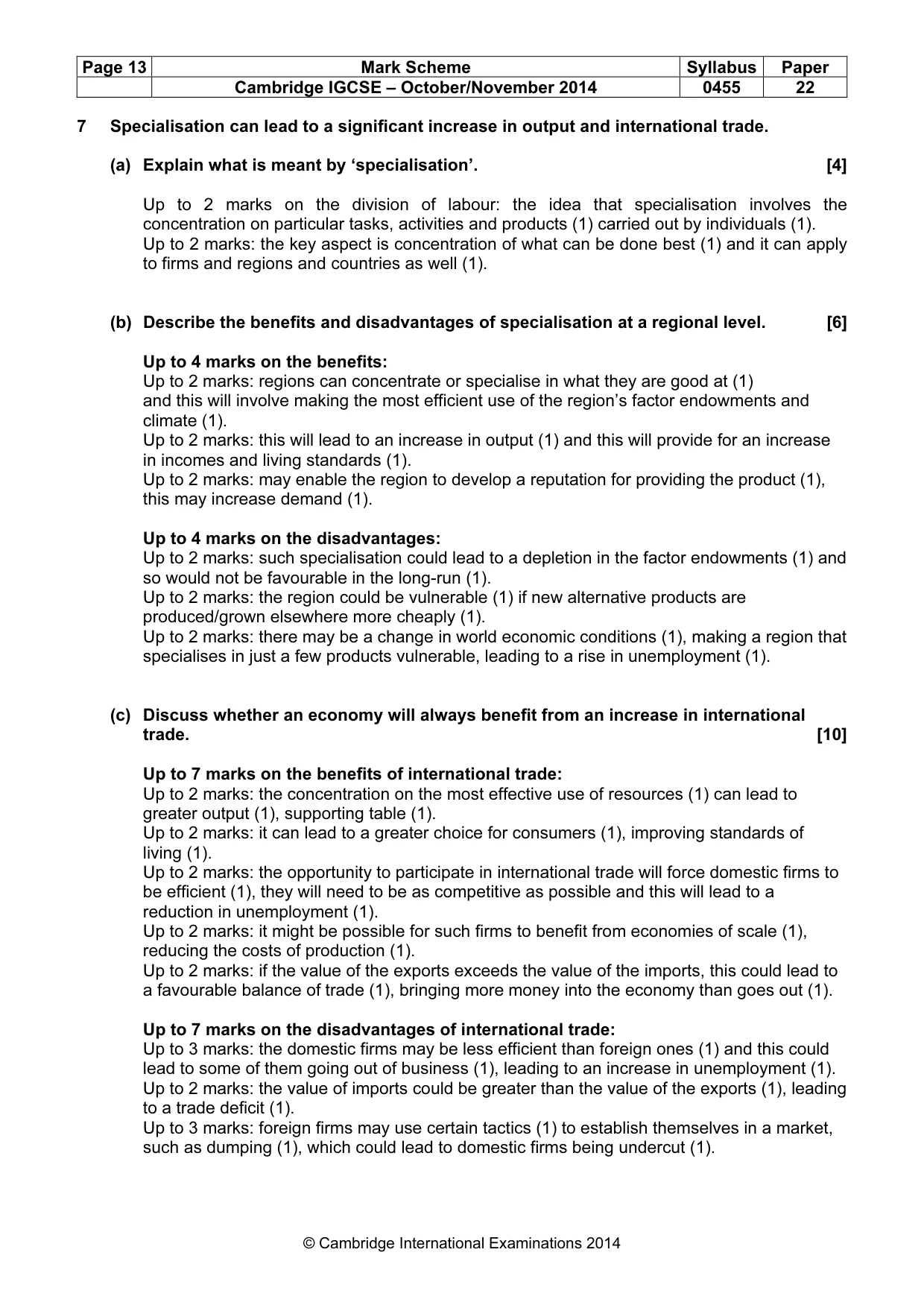 Mark scheme, page 13 of 13