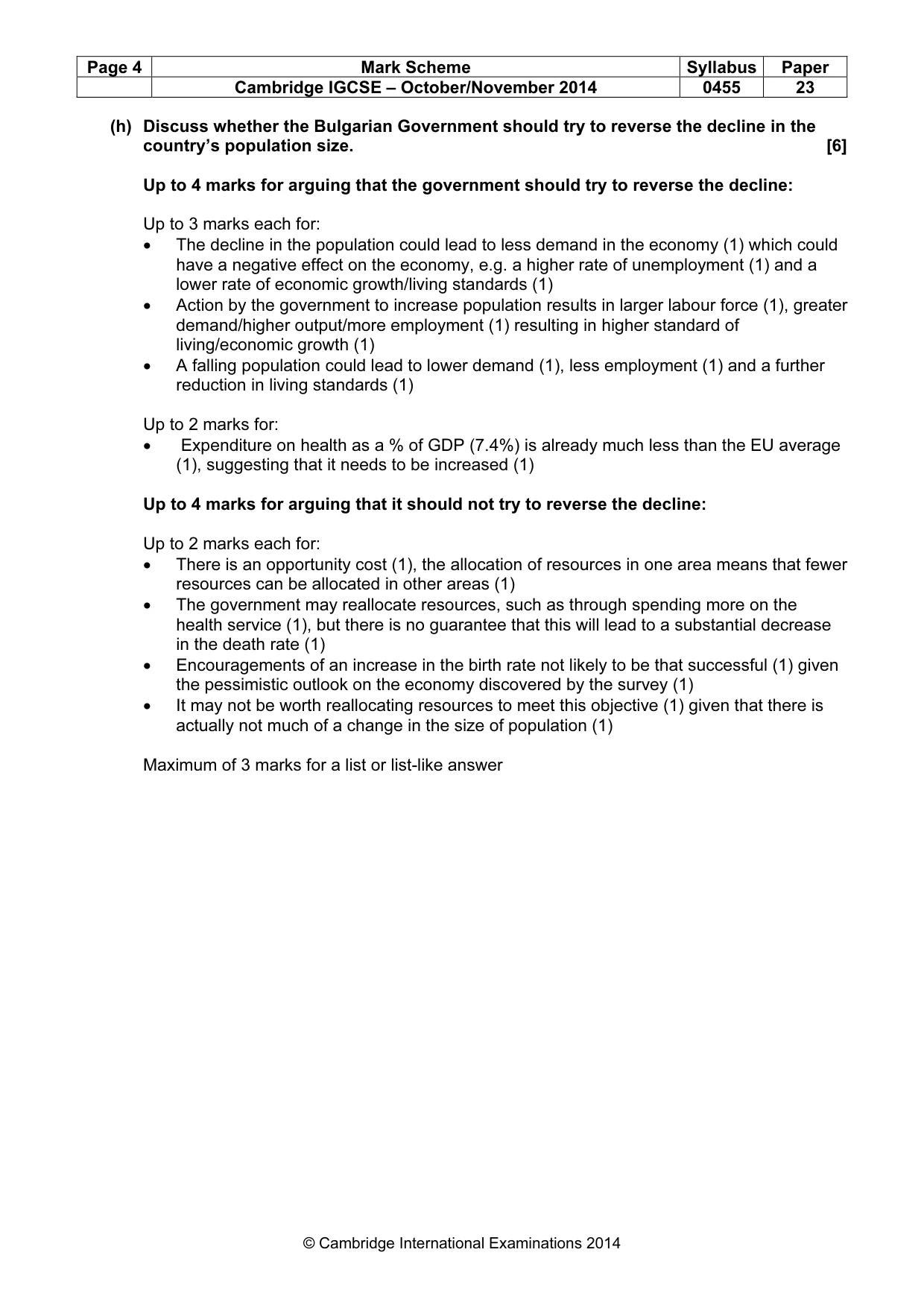 Mark scheme, page 4 of 16