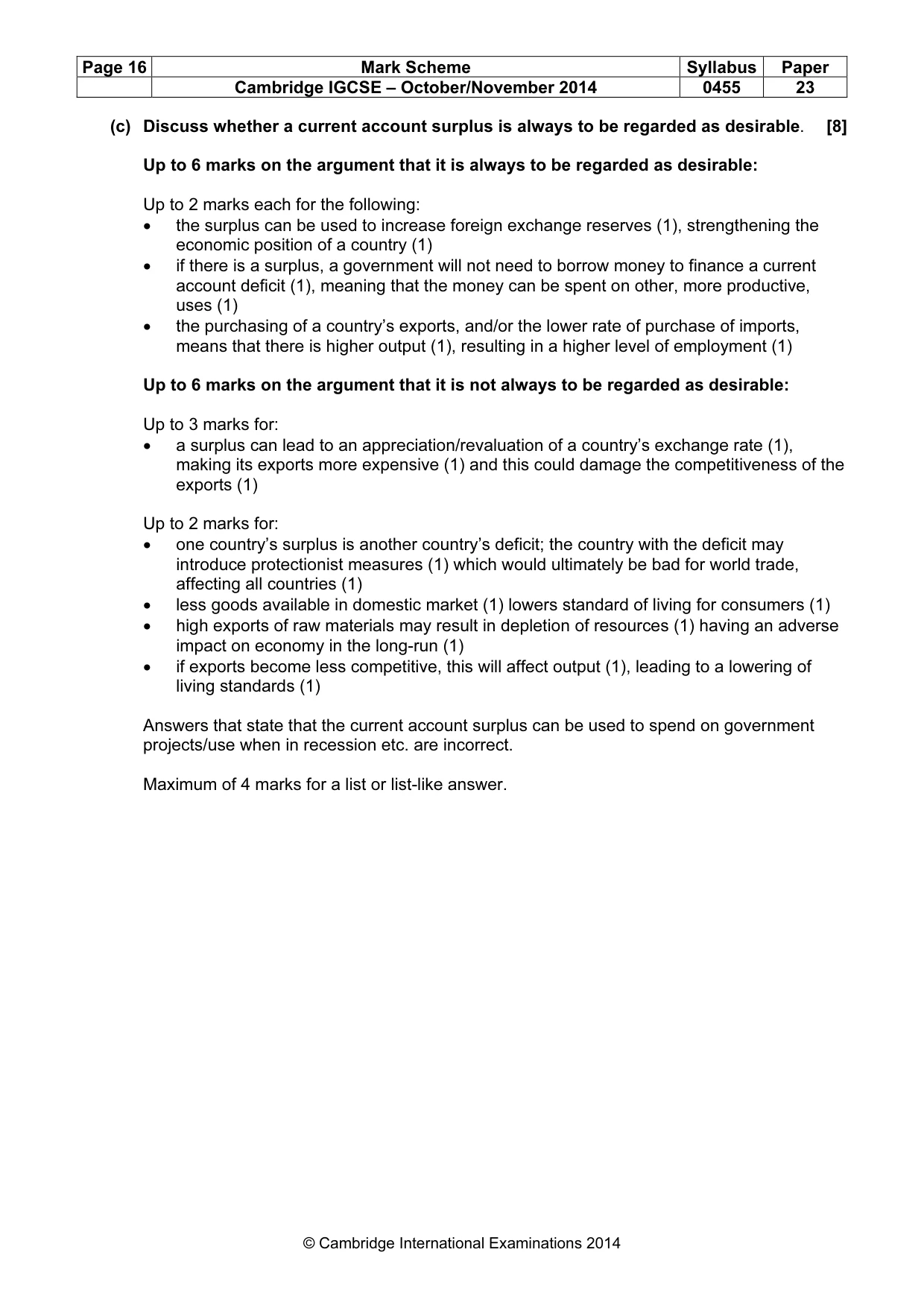 Mark scheme, page 16 of 16