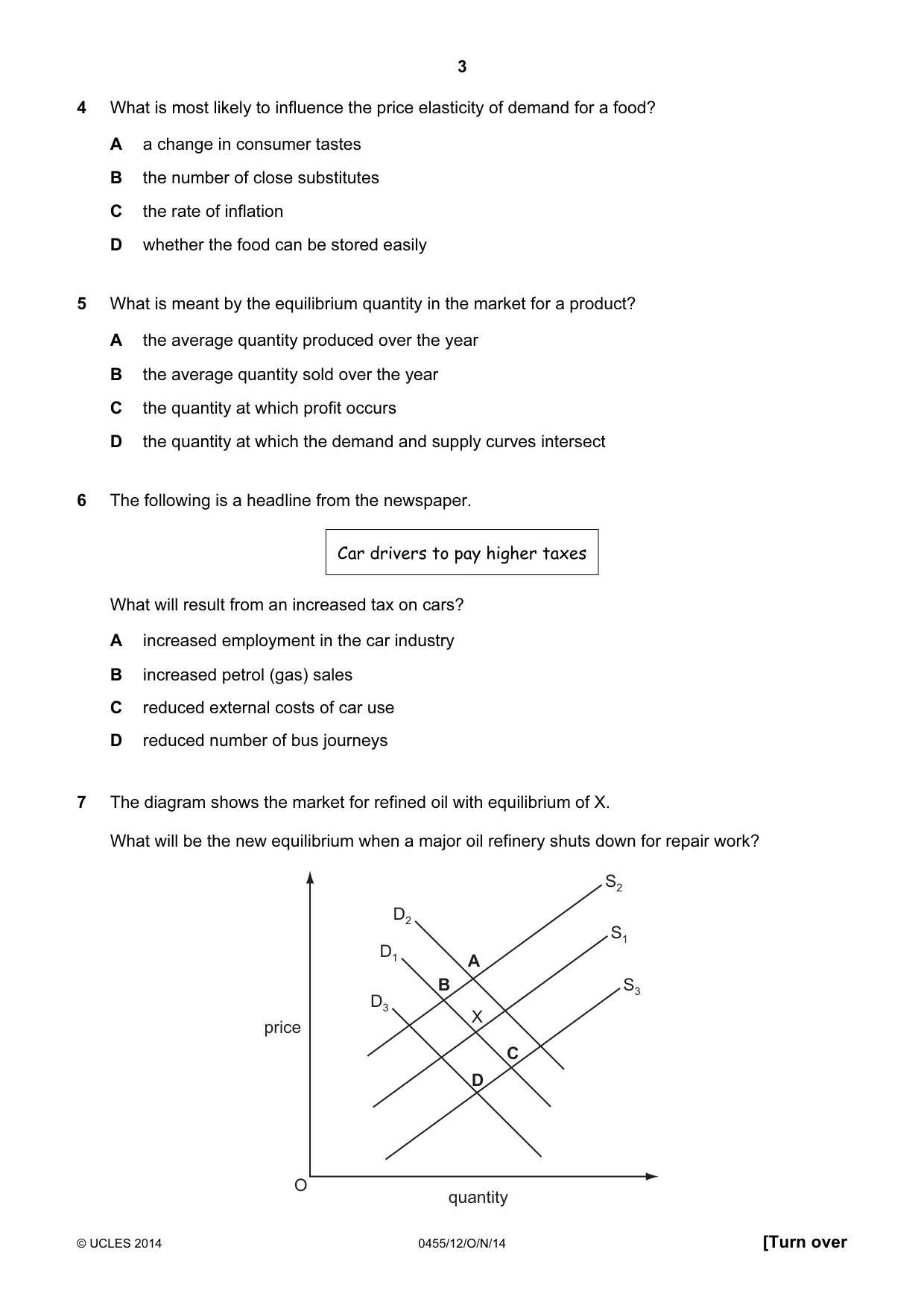 Cambridge IGCSE Economics 0455 2014 Oct/Nov Paper 1 · Variant 2 question paper, page 3 of 12