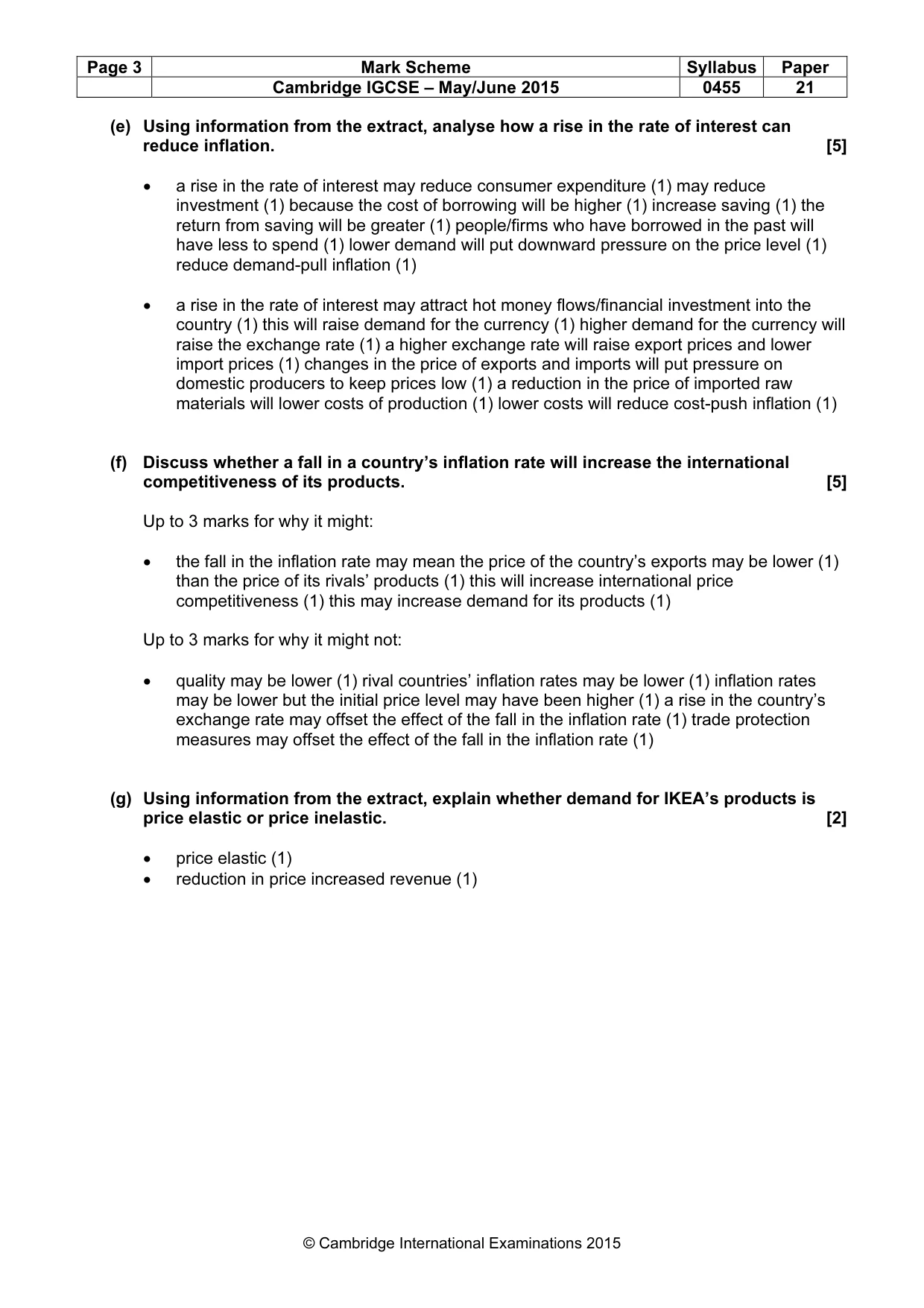 Mark scheme, page 3 of 15