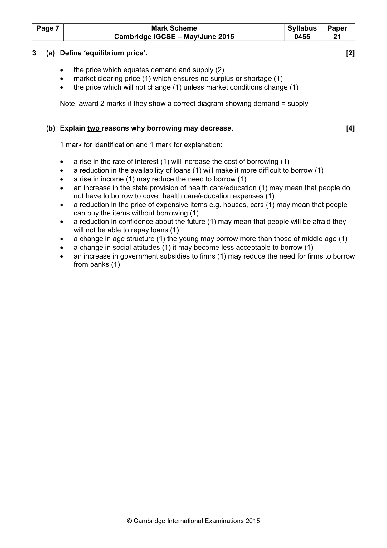 Mark scheme, page 7 of 15