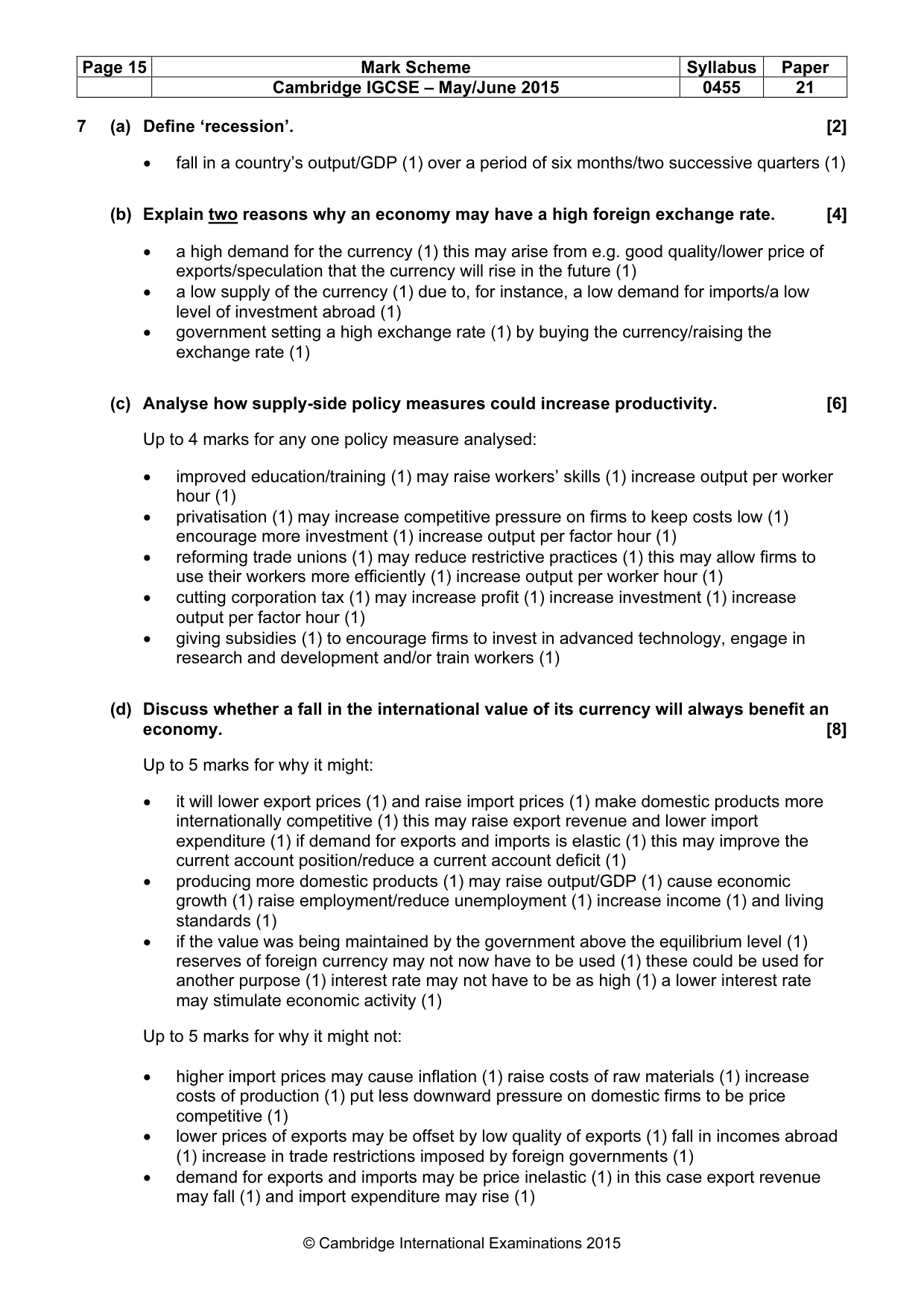 Mark scheme, page 15 of 15