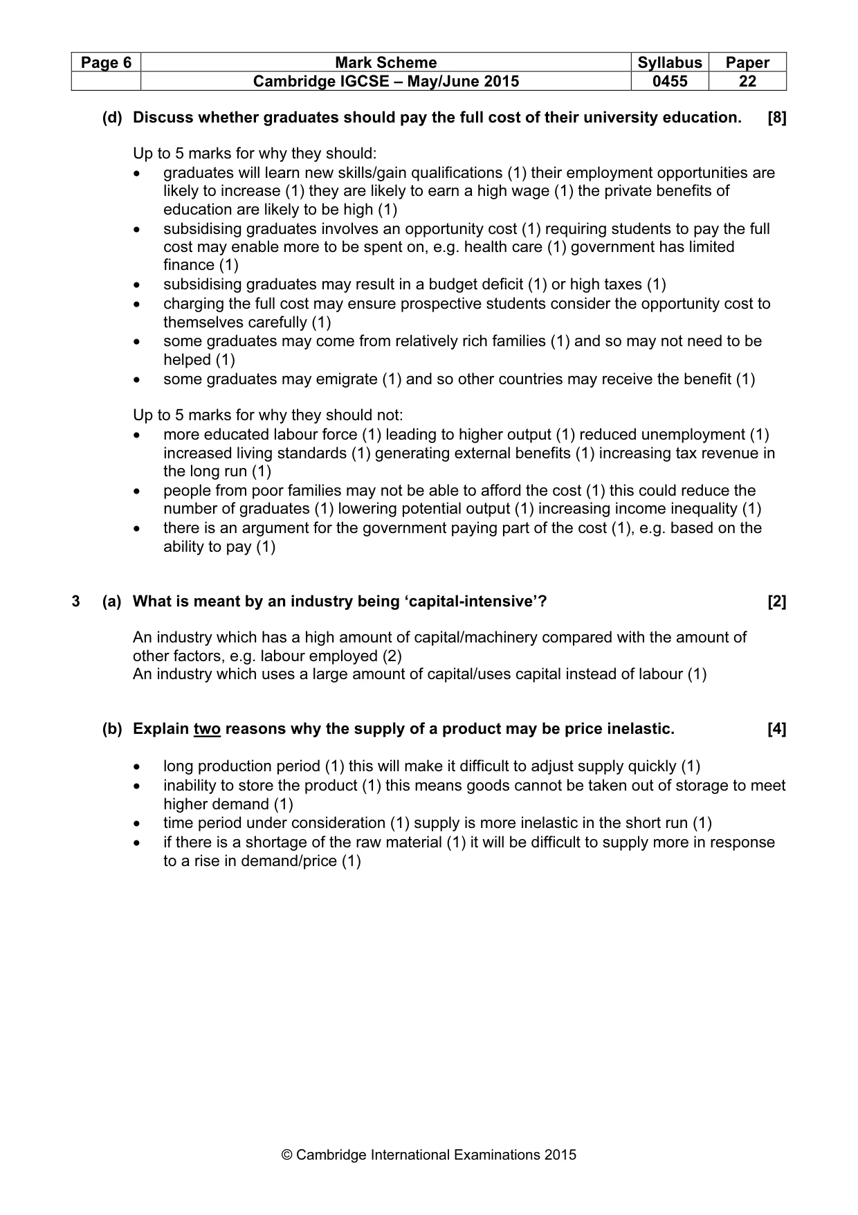 Mark scheme, page 6 of 14