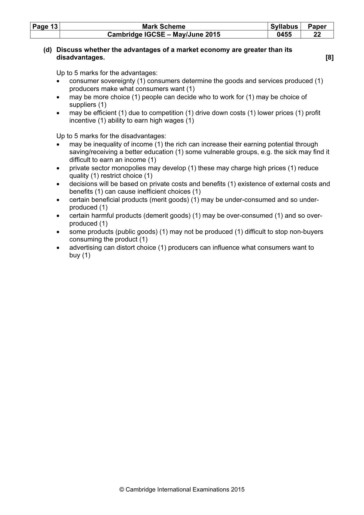 Mark scheme, page 13 of 14