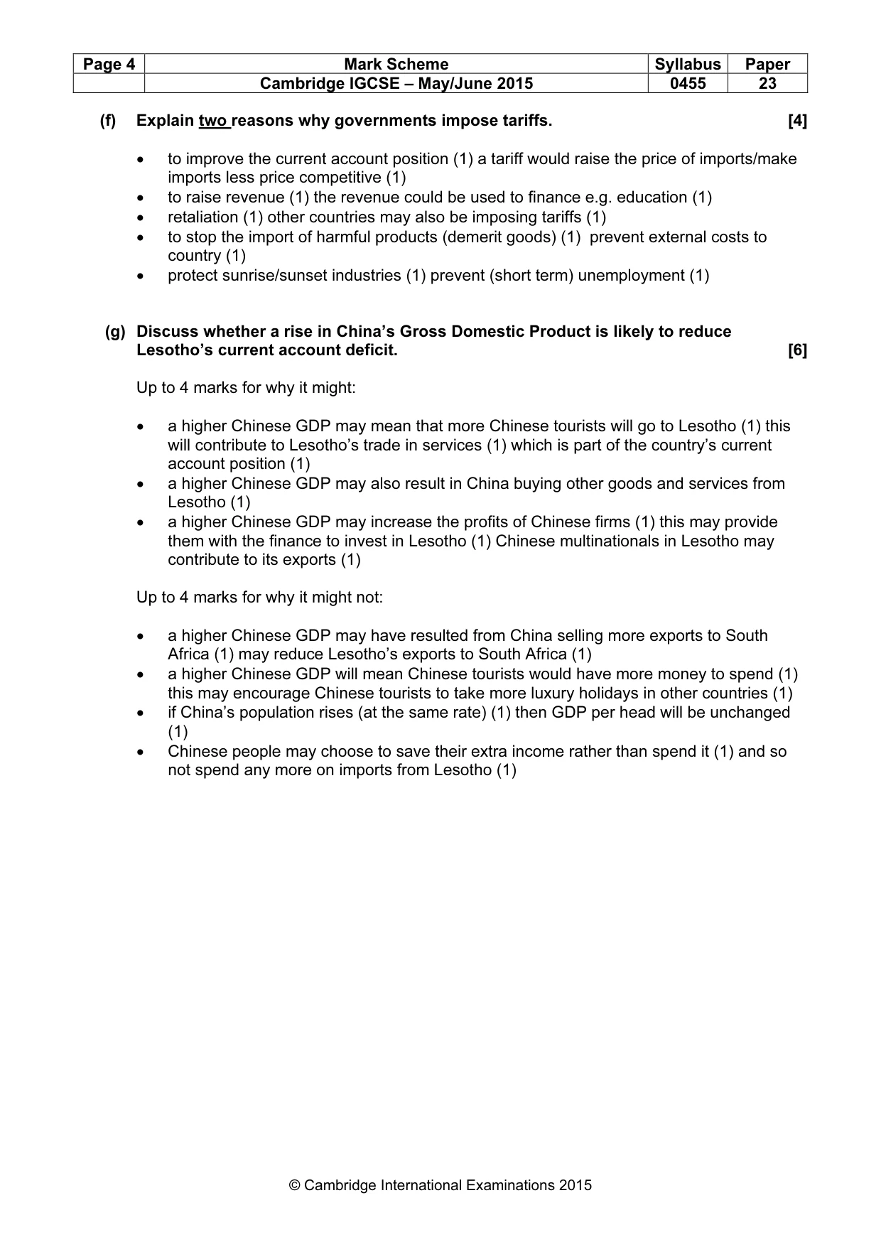 Mark scheme, page 4 of 16