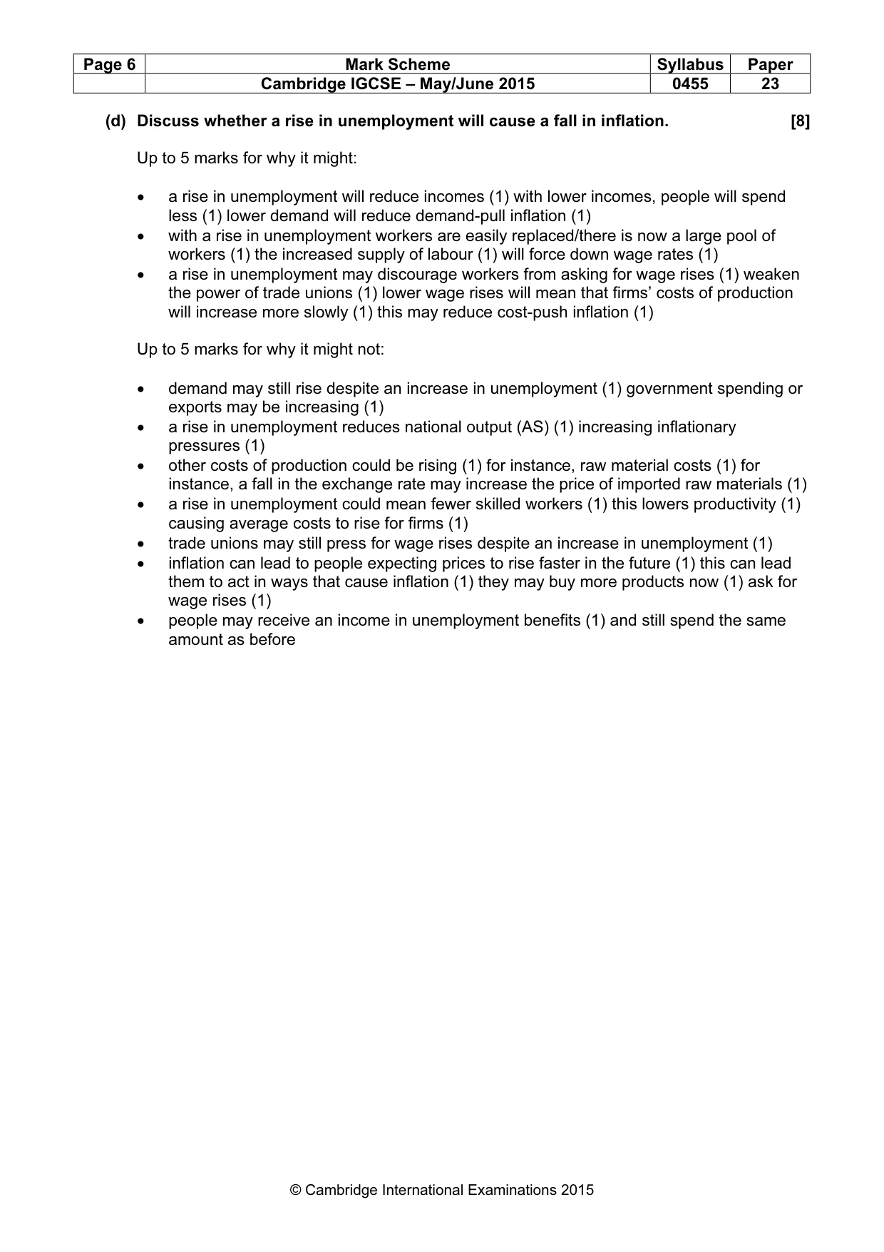 Mark scheme, page 6 of 16