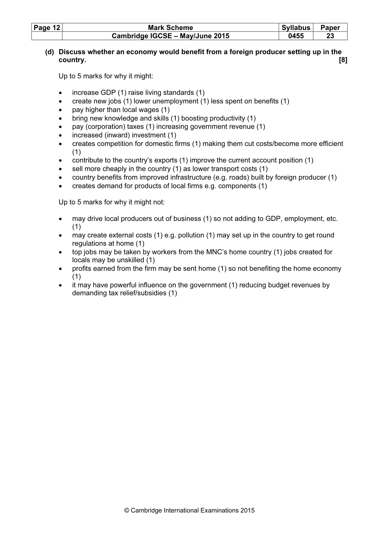 Mark scheme, page 12 of 16