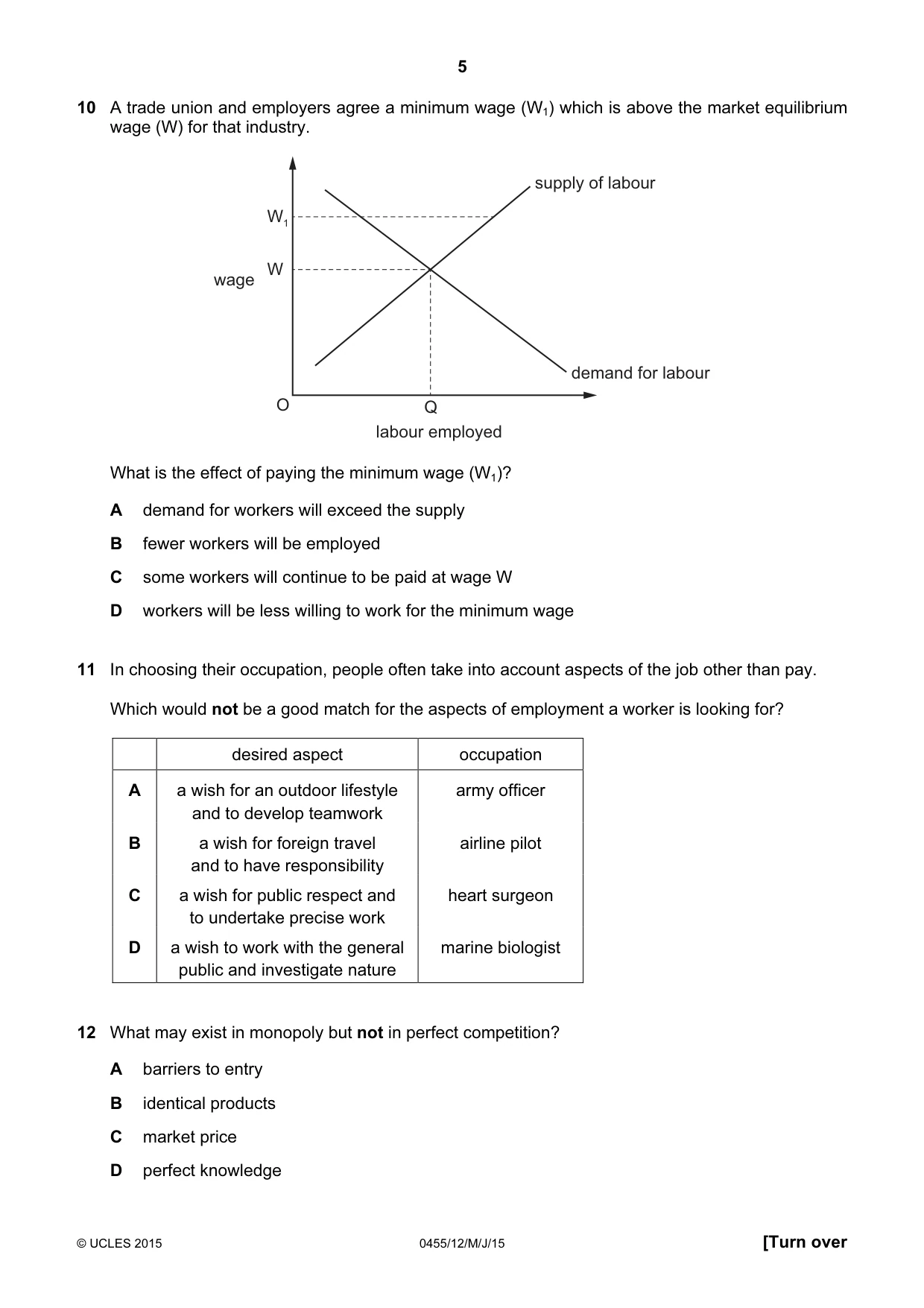 Cambridge IGCSE Economics 0455 2015 May/June Paper 1 · Variant 2 question paper, page 5 of 12