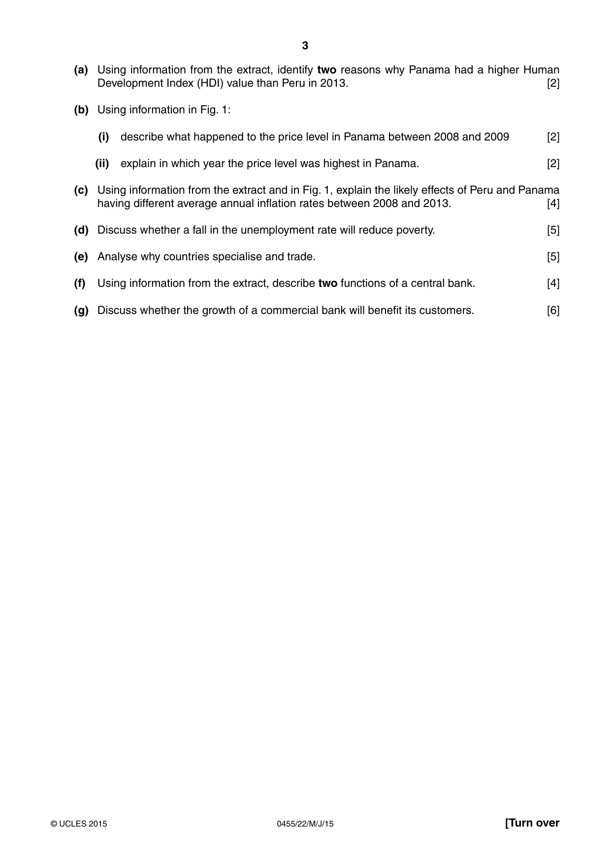 Cambridge IGCSE Economics 0455 2015 May/June Paper 2 · Variant 2 question paper, page 3 of 8