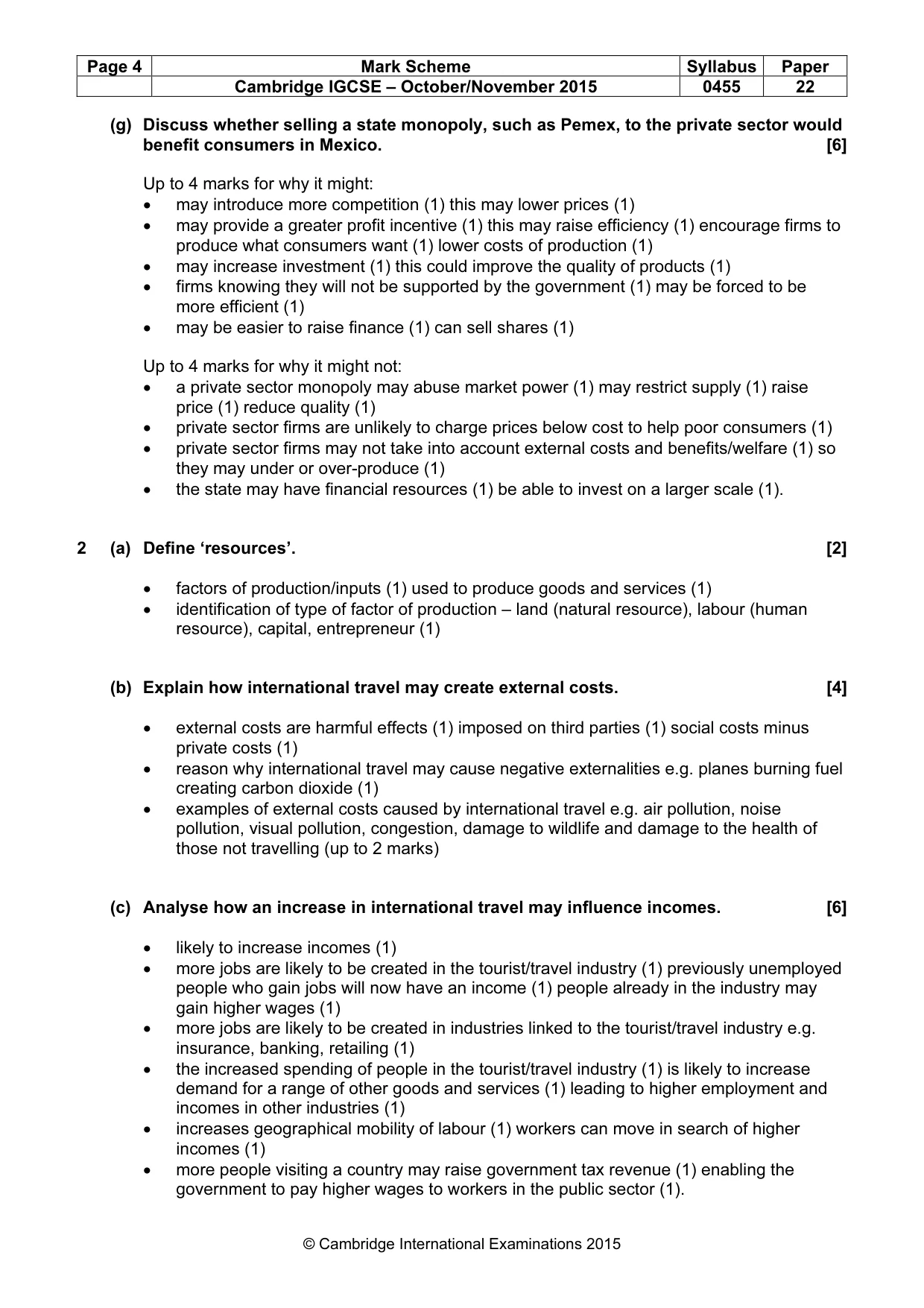 Mark scheme, page 4 of 12