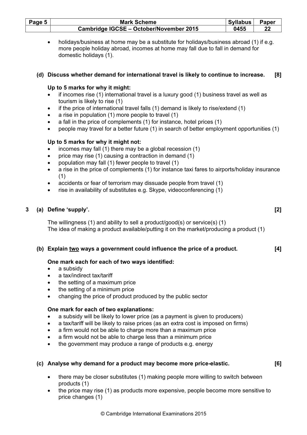 Mark scheme, page 5 of 12