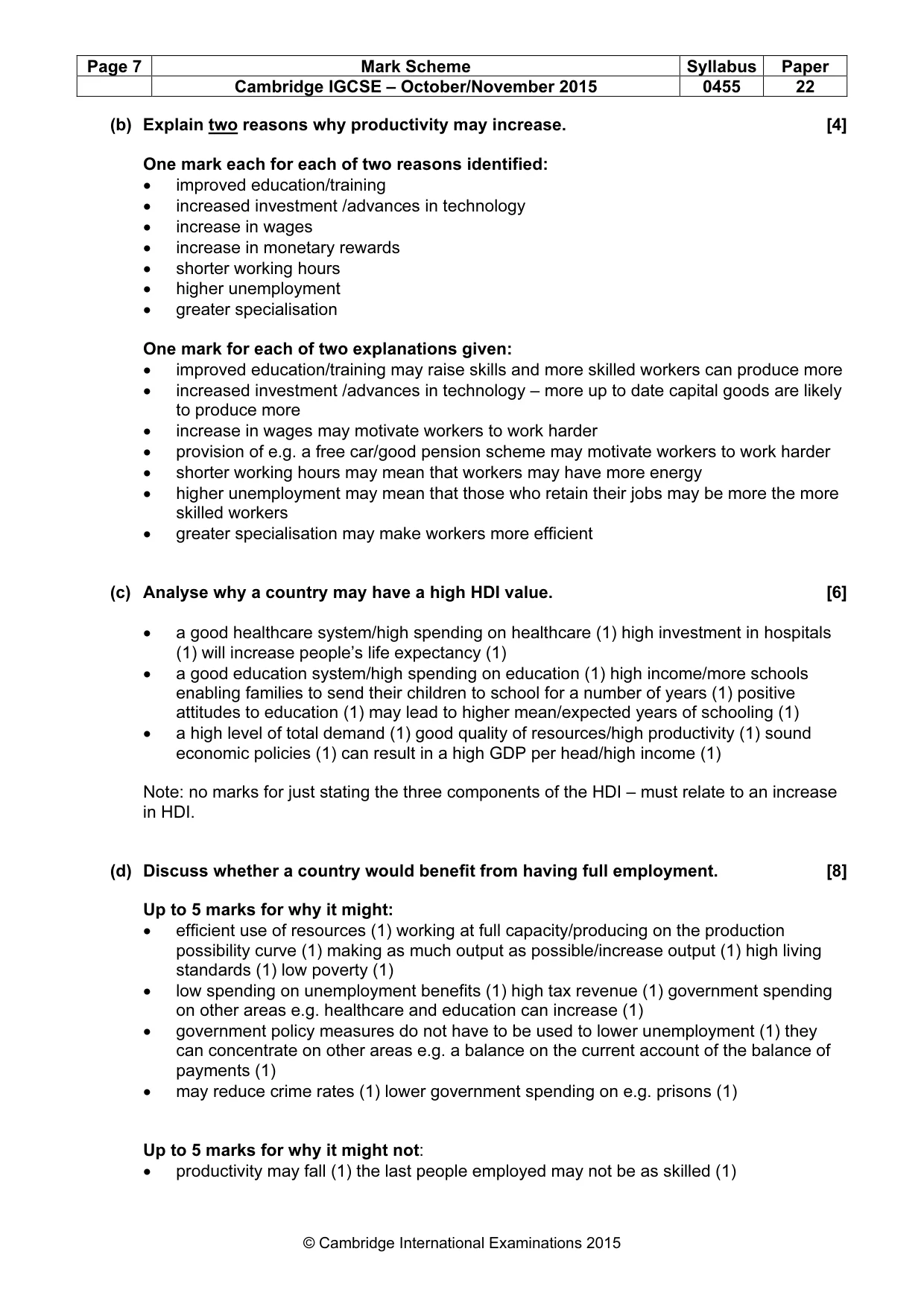 Mark scheme, page 7 of 12