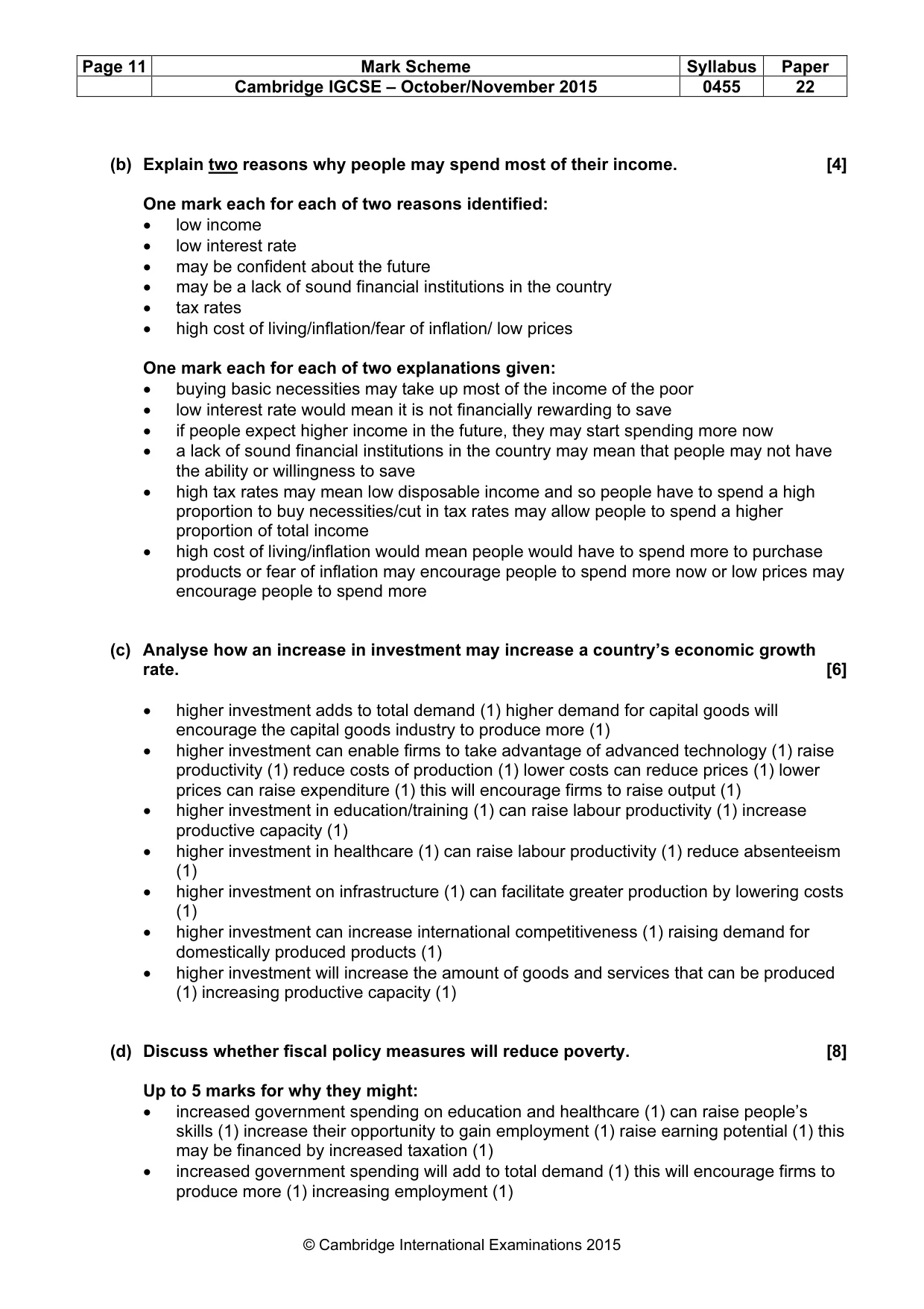 Mark scheme, page 11 of 12